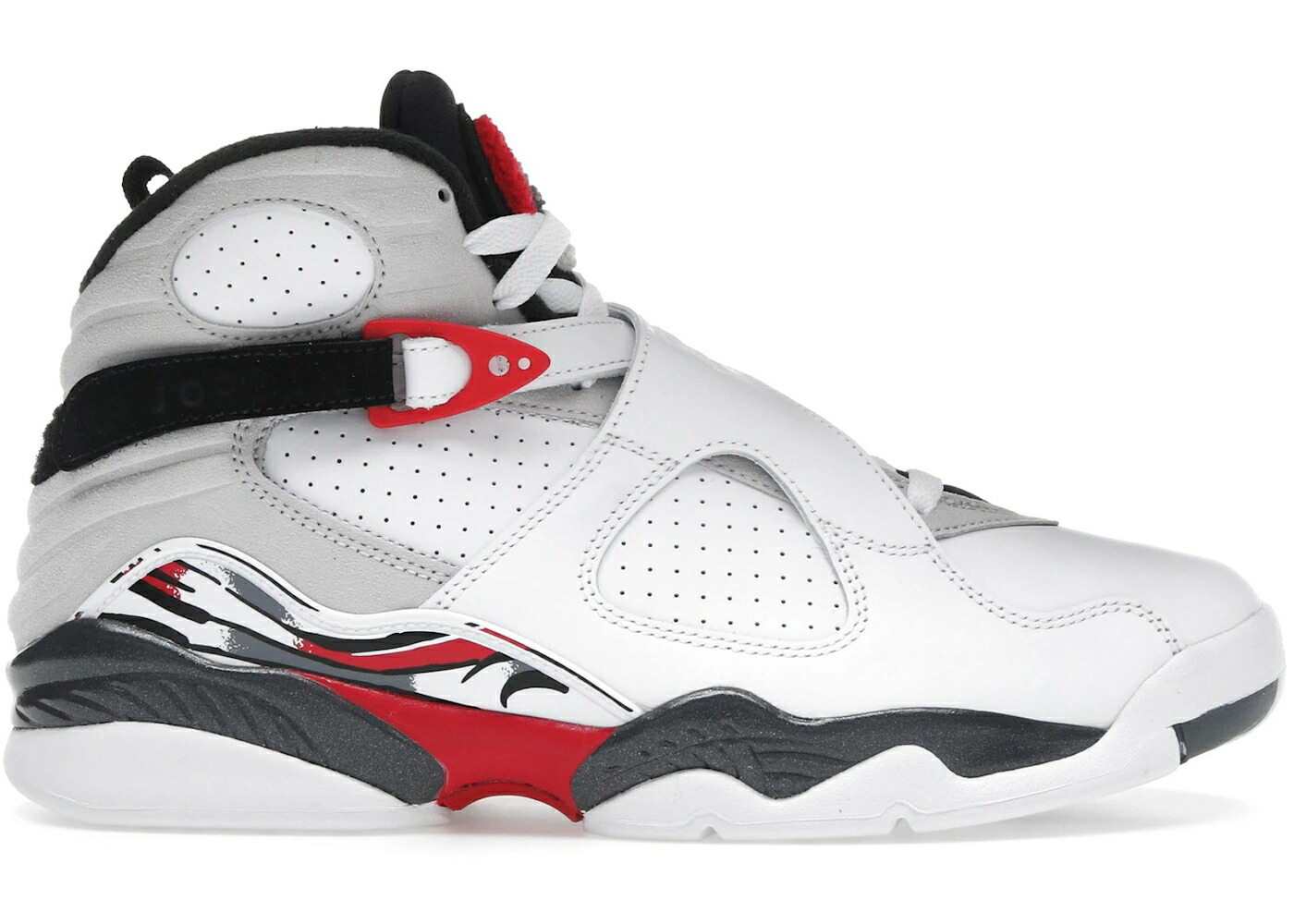 ナイキ ジョーダン 白色 ホワイト 赤 レッド 黒色 ブラック スニーカー メンズ JORDAN 8 RETRO WHITE TRUE RED (2025) / WHITE BLACK TRUE RED