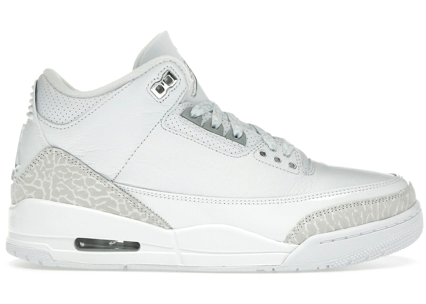ナイキ ジョーダン ピュア 白色 ホワイト 銀色 シルバー スニーカー メンズ JORDAN 3 RETRO PURE MONEY (2025) / WHITE WHITE METALLIC SILVER｜スニケス
