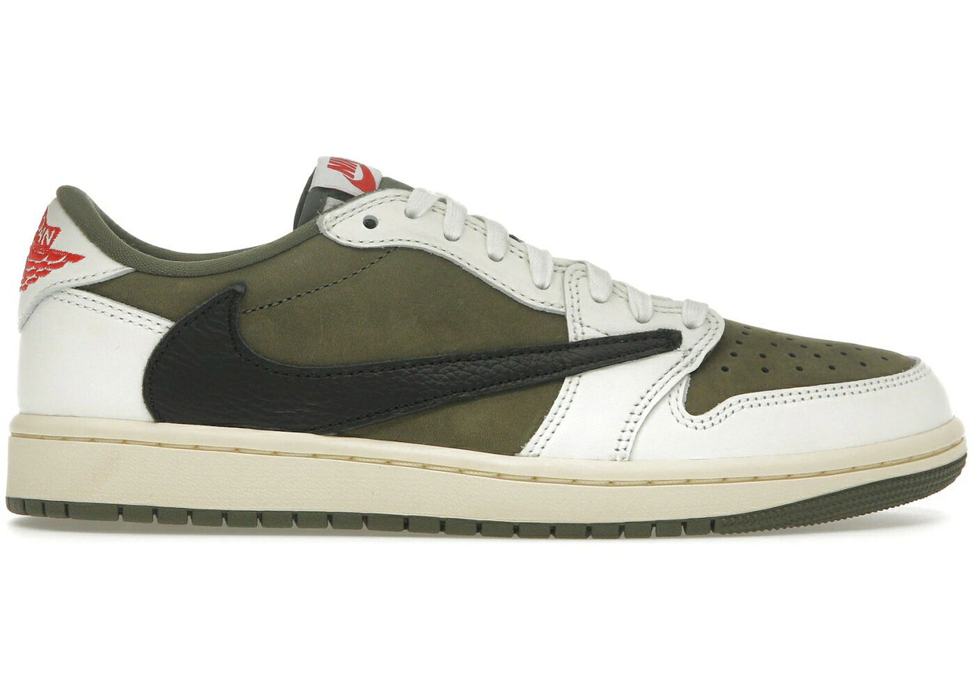 ナイキ ジョーダン オリーブ 黒色 ブラック トラヴィススコット スニーカー メンズ JORDAN 1 RETRO LOW OG SP TRAVIS SCOTT MEDIUM OLIVE / MEDIUM OLIVE BLACK SAIL MUSLIN