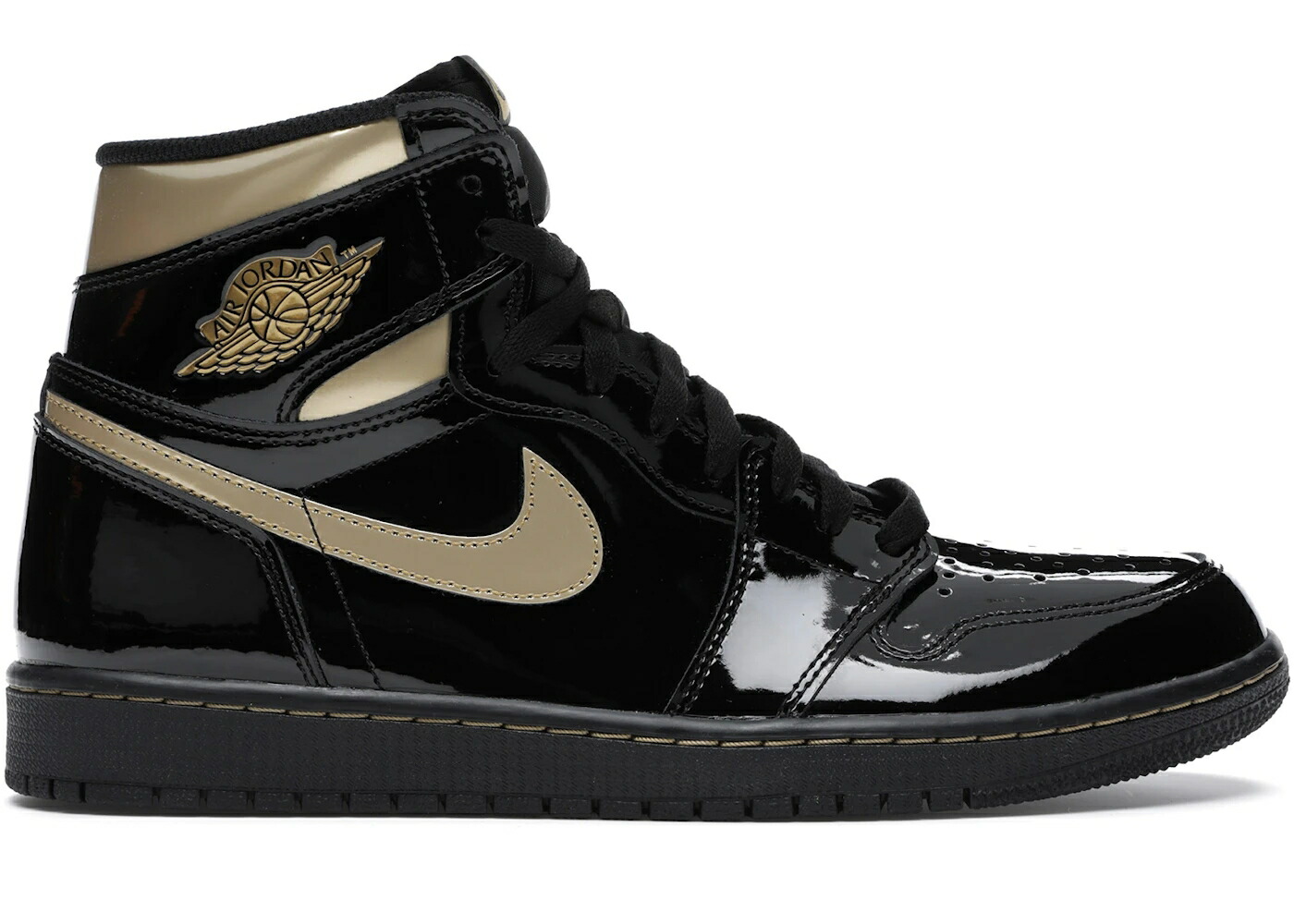 ナイキ ジョーダン 御機嫌 黒いこと 黒いこと ゴールド スニーカー メンズ JORDAN 1 RETRO HIGH BLACK METALLIC GOLD (2020) / BLACK BLACK METALLIC GOLD