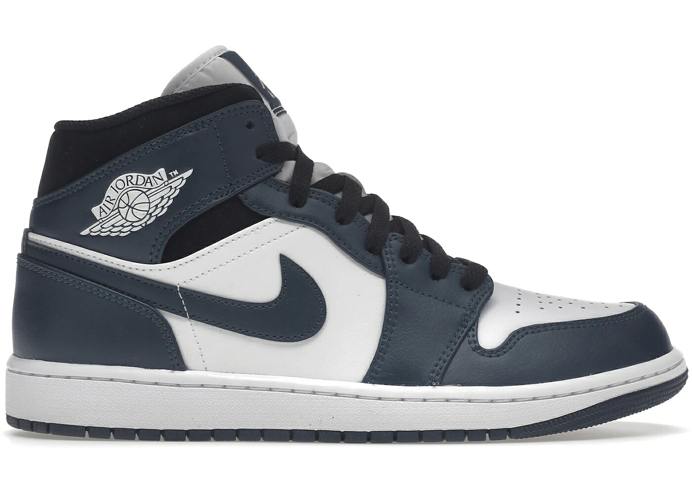 ナイキ ジョーダン ミッド 紺色 米国海軍 白いこと 白いこと 黒いこと 黒いこと スニーカー メンズ JORDAN 1 MID ARMORY NAVY / ARMORY NAVY WHITE BLACK