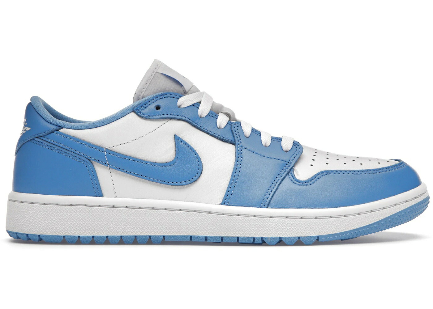ナイキ ジョーダン ゴルフ 白色 ホワイト 青色 ブルー スニーカー メンズ JORDAN 1 RETRO LOW GOLF UNC / WHITE UNIVERSITY BLUE