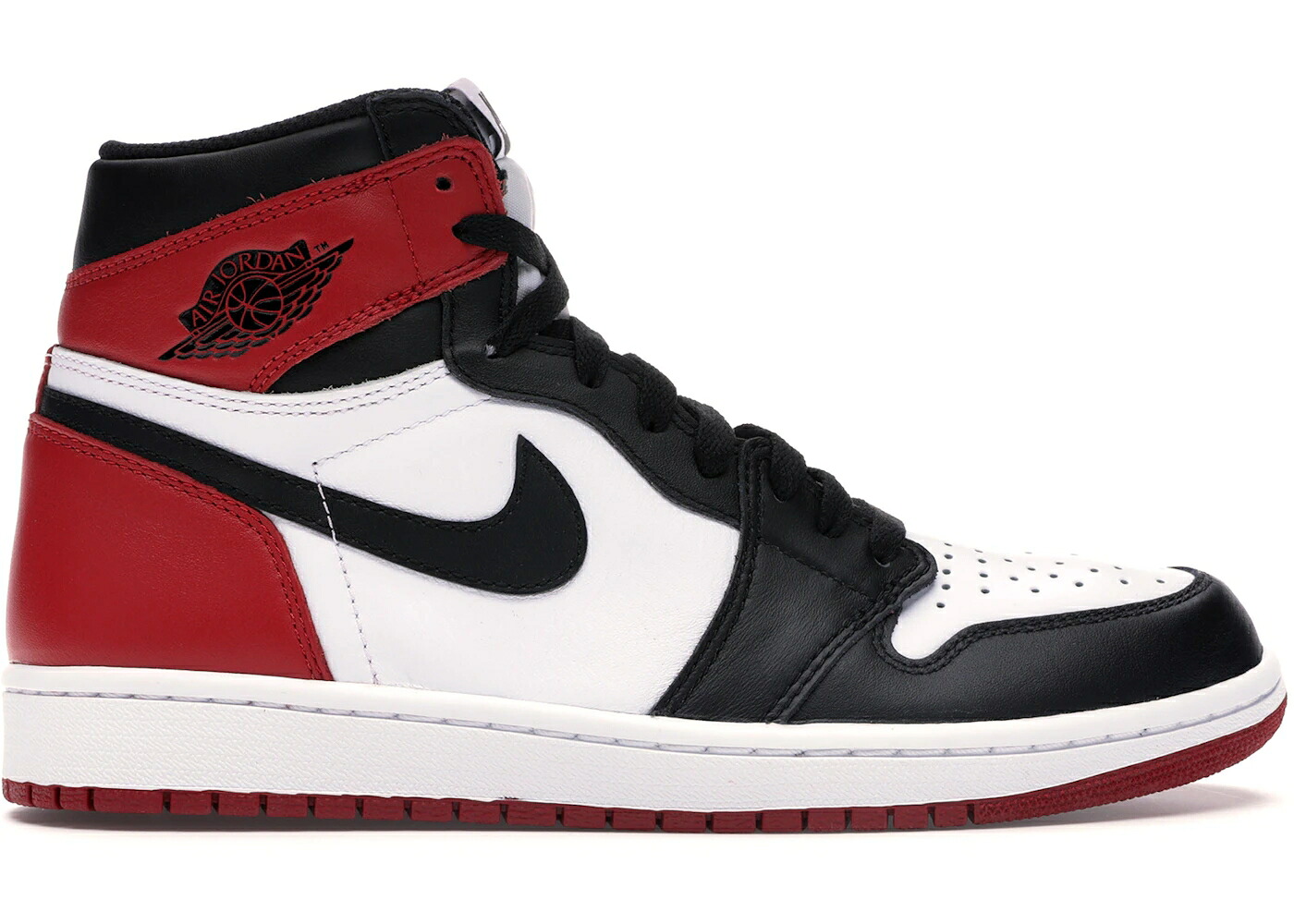 ナイキ ジョーダン 黒いこと 黒いこと 白いこと 白いこと 赤 赤いこと スニーカー メンズ JORDAN 1 RETRO BLACK TOE (2016) / WHITE VARSITY RED BLACK