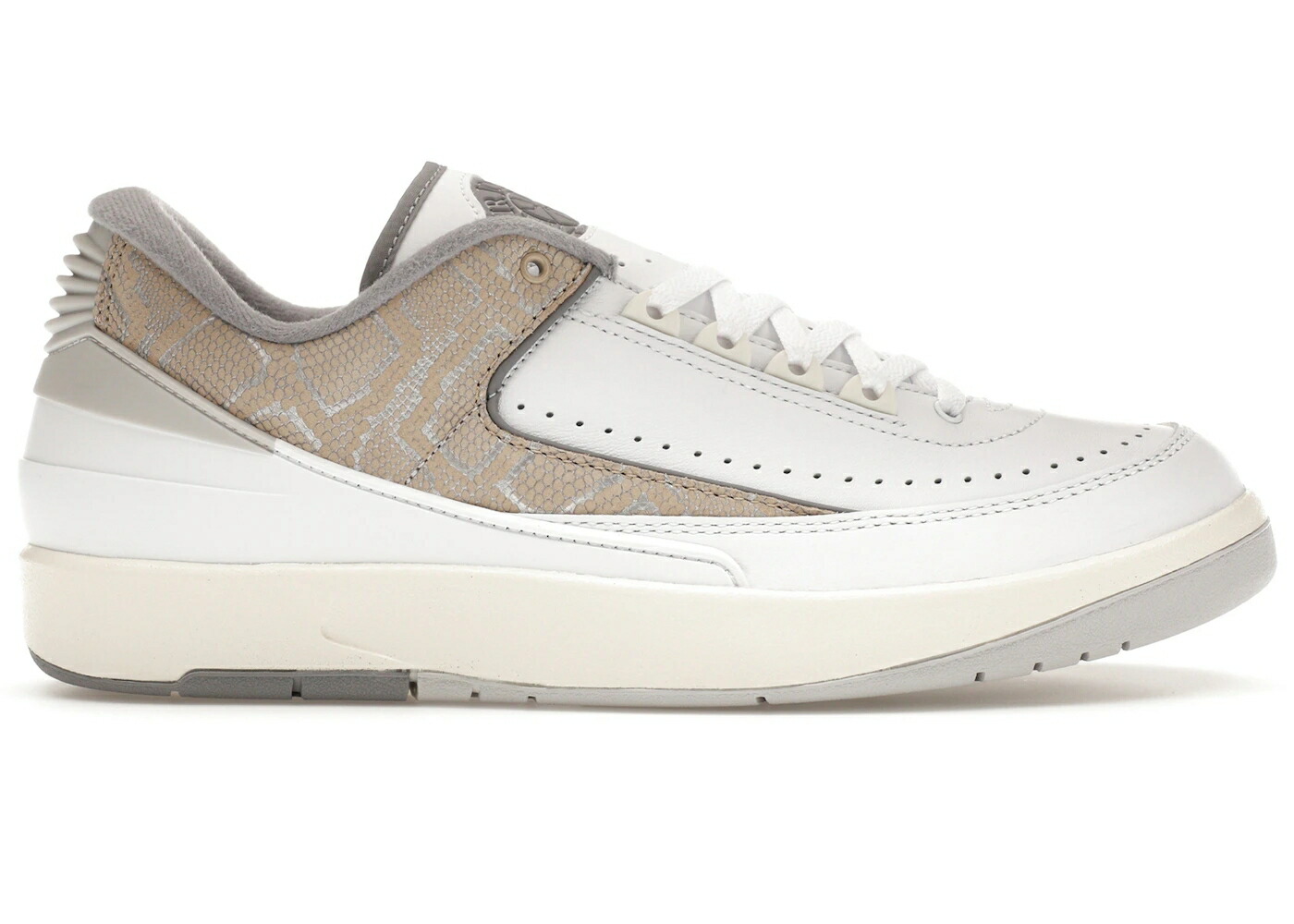 ナイキ ジョーダン 白いこと 白いこと 薄墨色 シメント 薄墨色 スニーカー メンズ JORDAN 2 RETRO LOW PYTHON / WHITE CEMENT GREY SANDDRIFT