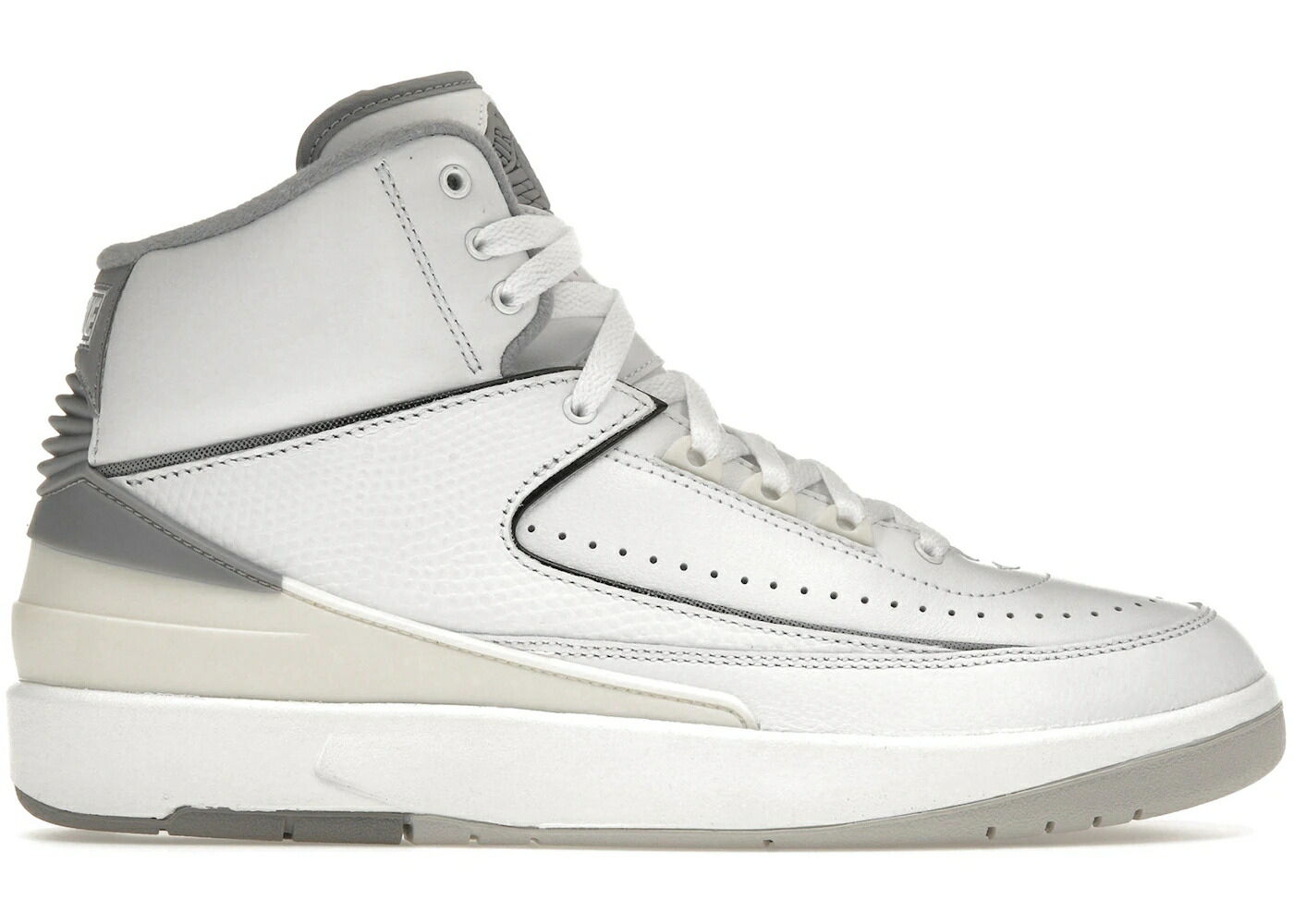 ナイキ ジョーダン 灰色 シメント グレー 白色 ホワイト 黒色 ブラック スニーカー メンズ JORDAN 2 RETRO CEMENT GREY / WHITE CEMENT GREY SAIL BLACK