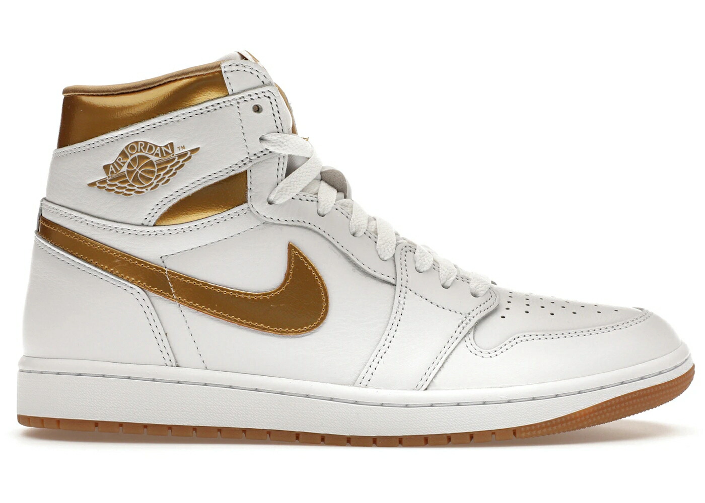 ナイキ ジョーダン ハイ ゴールド 白色 ホワイト WOMEN'S スニーカー レディース JORDAN 1 RETRO HIGH OG METALLIC GOLD (WOMEN'S) / WHITE METALLIC GOLD GUM LIGHT