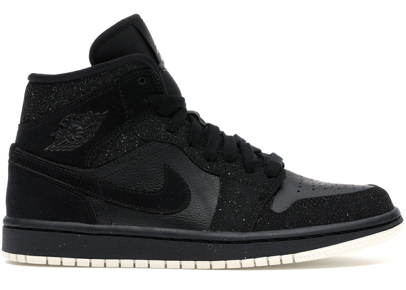 ナイキ ジョーダン ミッド 黒いこと 黒いこと 白いこと 白いこと WOMEN\u0027S スニーカー レディース JORDAN 1 MID GLITTER BLACK (WOMEN\u0027S) / BLACK WHITE PHANTOM