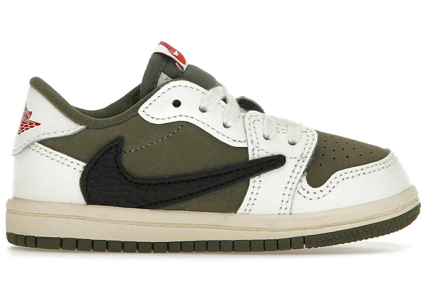 ナイキ ジョーダン オリーブ 黒いこと 黒いこと トラヴィススコット お坊っちゃん キッズ JORDAN 1 RETRO LOW OG SP TRAVIS SCOTT MEDIUM OLIVE (TD) / MEDIUM OLIVE BLACK SAIL MUSLIN