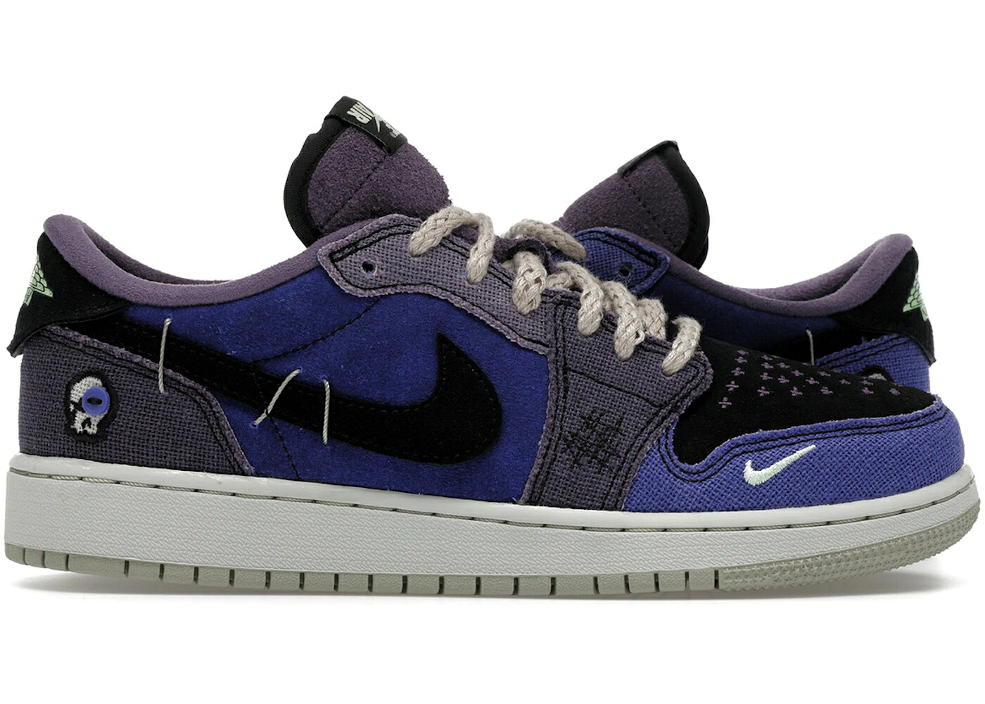 ナイキ ジョーダン 紫 パープル 緑 グリーン 黒色 ブラック ジュニア キッズ JORDAN 1 RETRO LOW OG ZION WILLIAMSON VOODOO ALTERNATE (GS) / REGENCY PURPLE VAPOR GREEN BLACK ベビー マタニティ スニーカー