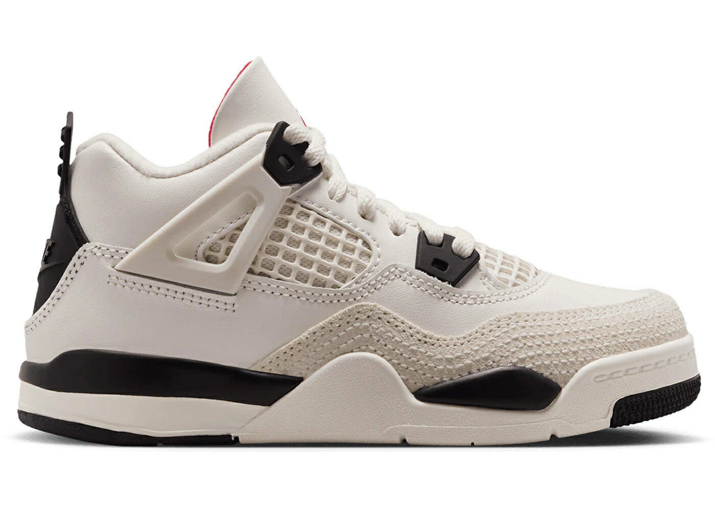 ナイキ ジョーダン フライト クラブ 黒色 ブラック 赤 レッド ジュニア キッズ JORDAN 4 RETRO FLIGHT CLUB (PS) / SAIL BLACK UNIVERSITY RED ベビー マタニティ スニーカー