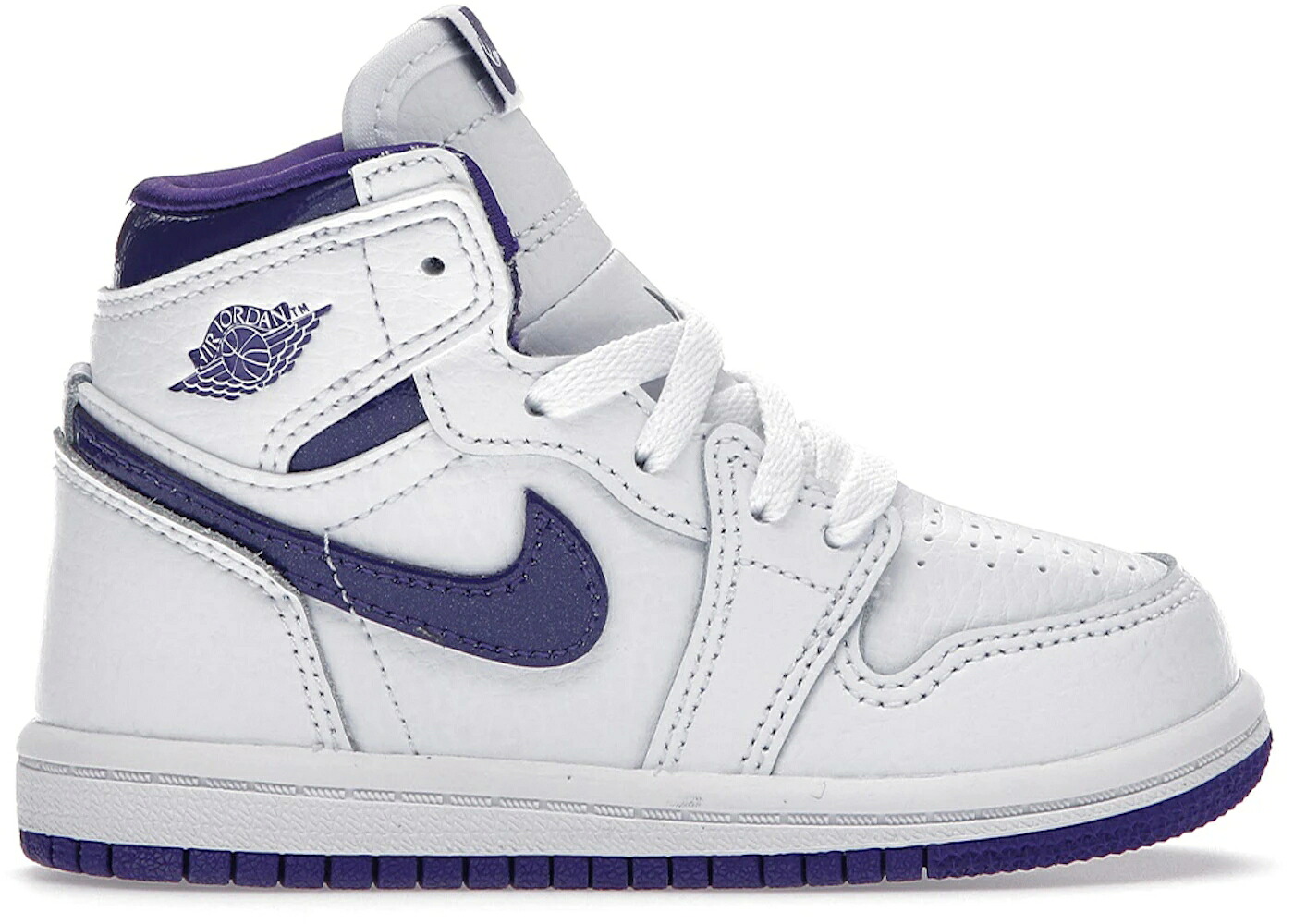 ナイキ ジョーダン ハイ コート 紫 パープル 白色 ホワイト ジュニア キッズ JORDAN 1 RETRO HIGH COURT PURPLE (2021) (TD) / WHITE COURT PURPLE｜スニケス