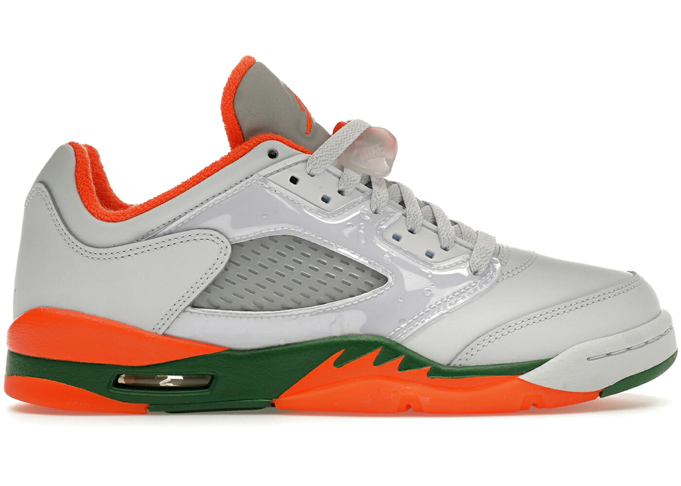 ナイキ ジョーダン マイアミ ハリケーンズ 薄墨色 薄墨色 橙 オレンジ色 お坊っちゃん キッズ JORDAN 5 RETRO LOW MIAMI HURRICANES (GS) / FOOTBALL GREY BRILLIANT ORANGE もの言う花 マタニティ スニーカー