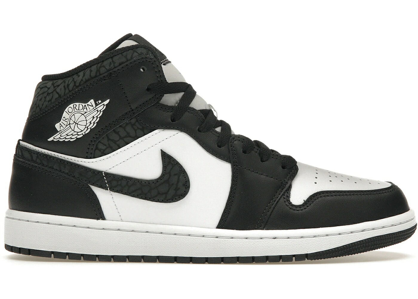 ナイキ ジョーダン ミッド エレファント 白色 ホワイト 黒色 ブラック スニーカー メンズ JORDAN 1 MID SE PANDA ELEPHANT / OFF NOIR WHITE BLACK BLACK
