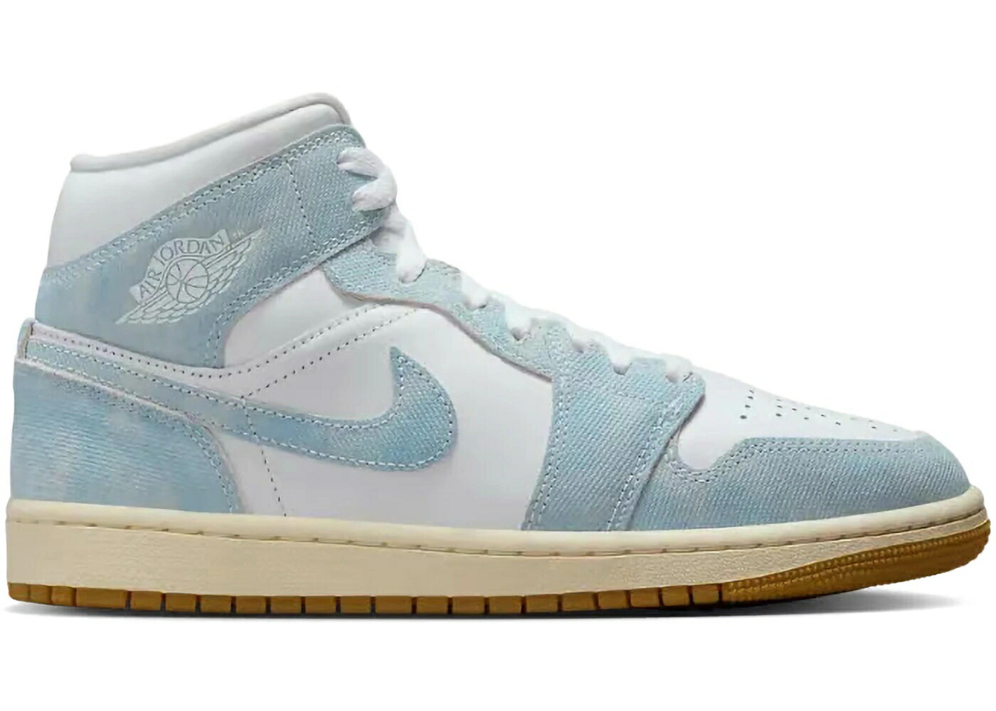 ナイキ ジョーダン ミッド ジーンズ 青み 青色 WOMEN\u0027S スニーカー レディース JORDAN 1 MID DENIM (WOMEN\u0027S) / LIGHT BLUE SAIL GUM