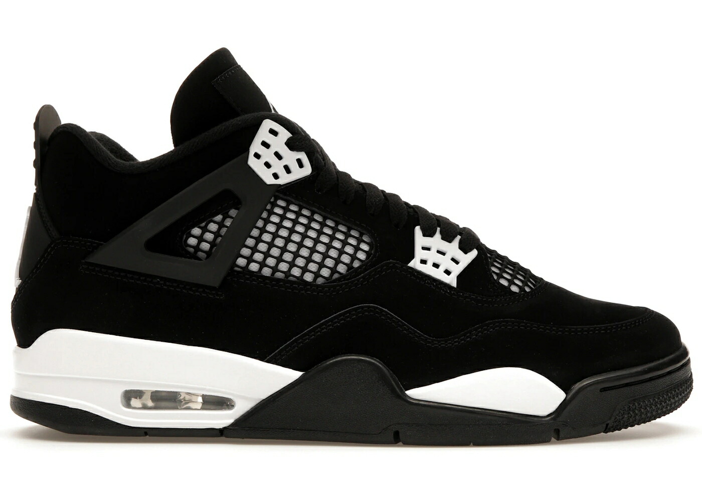 ナイキ ジョーダン 白色 ホワイト サンダー 黒色 ブラック スニーカー メンズ JORDAN 4 RETRO WHITE THUNDER / BLACK WHITE BLACK