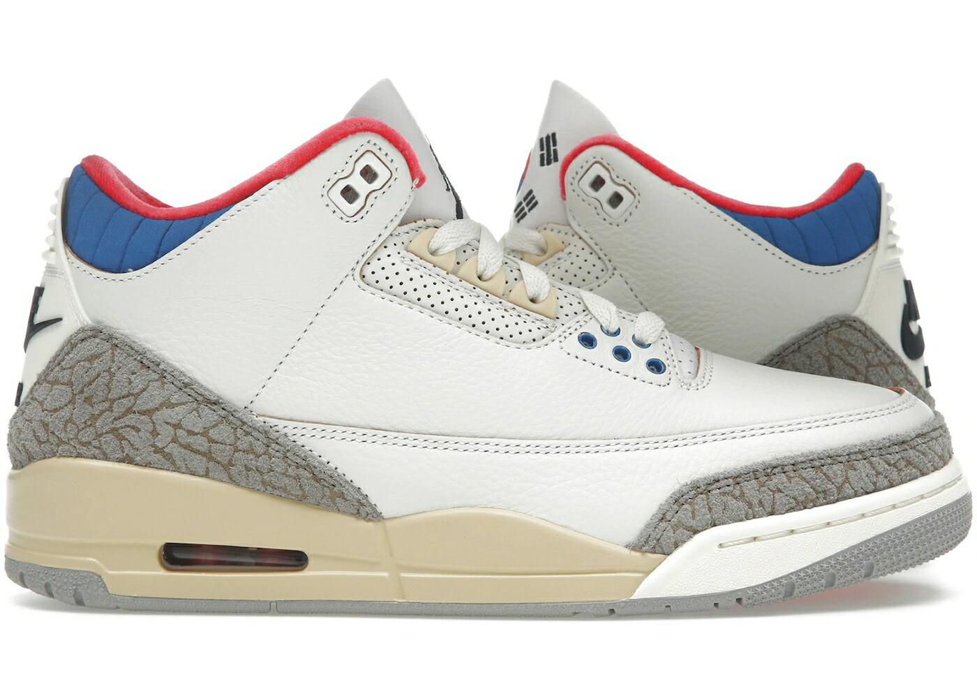 ナイキ ジョーダン 白色 ホワイト 黒色 ブラック 2.0 スニーカー メンズ JORDAN 3 RETRO SEOUL / WHITE BLACK SPORT ROYAL