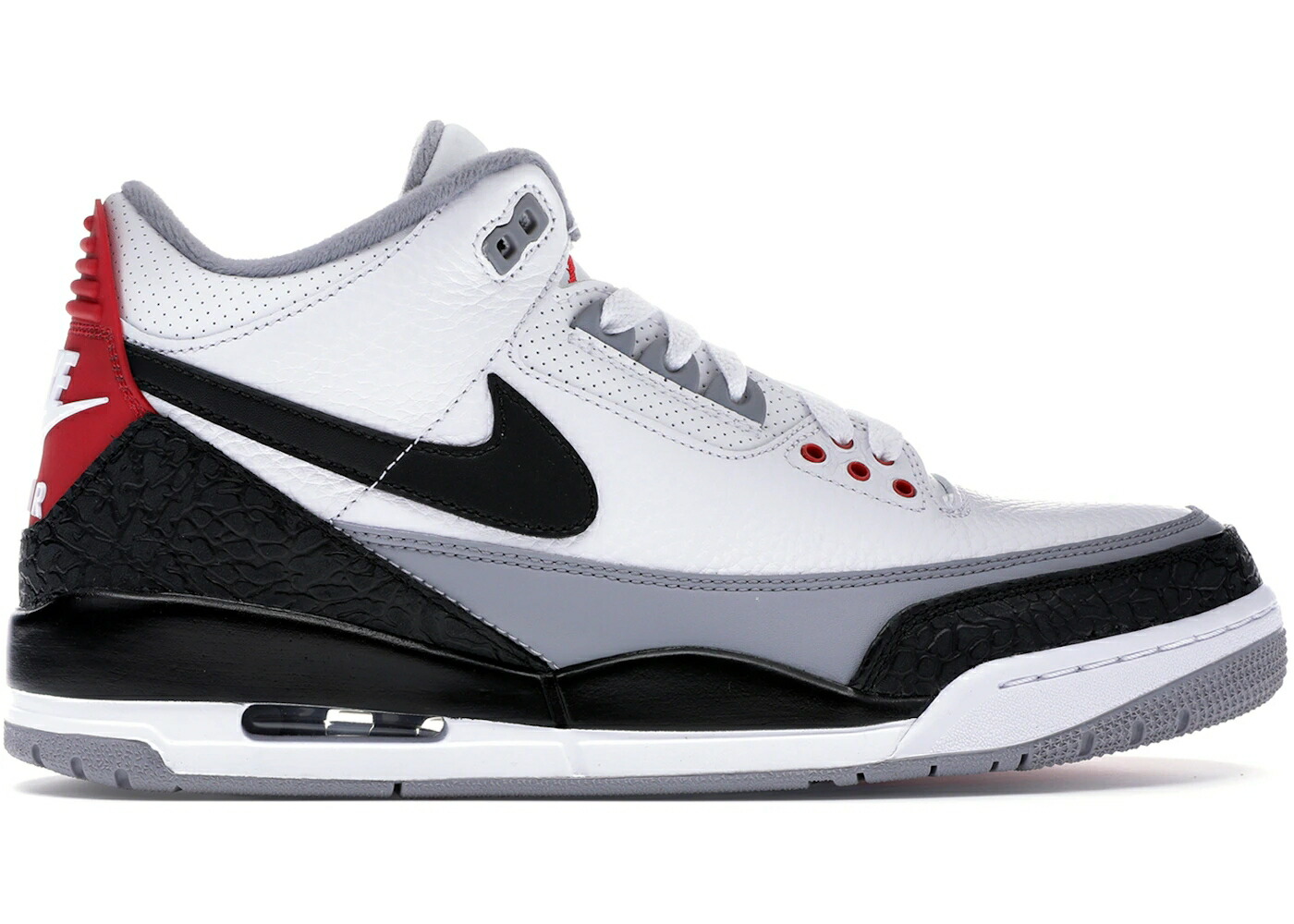 ナイキ ジョーダン 白色 ホワイト 黒色 ブラック ファイア 赤 レッド 灰色 シメント グレー スニーカー メンズ JORDAN 3 RETRO TINKER HATFIELD / WHITE BLACK FIRE RED CEMENT GREY