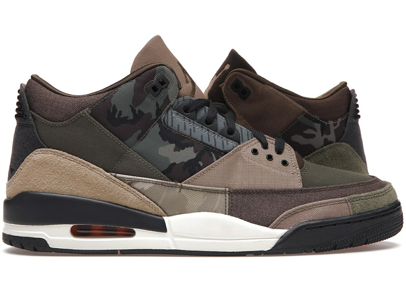 ナイキ ジョーダン 家鴨柄 スニーカー メンズ JORDAN 3 RETRO PATCHWORK CAMO / DARK HAZEL MULTI COLOR