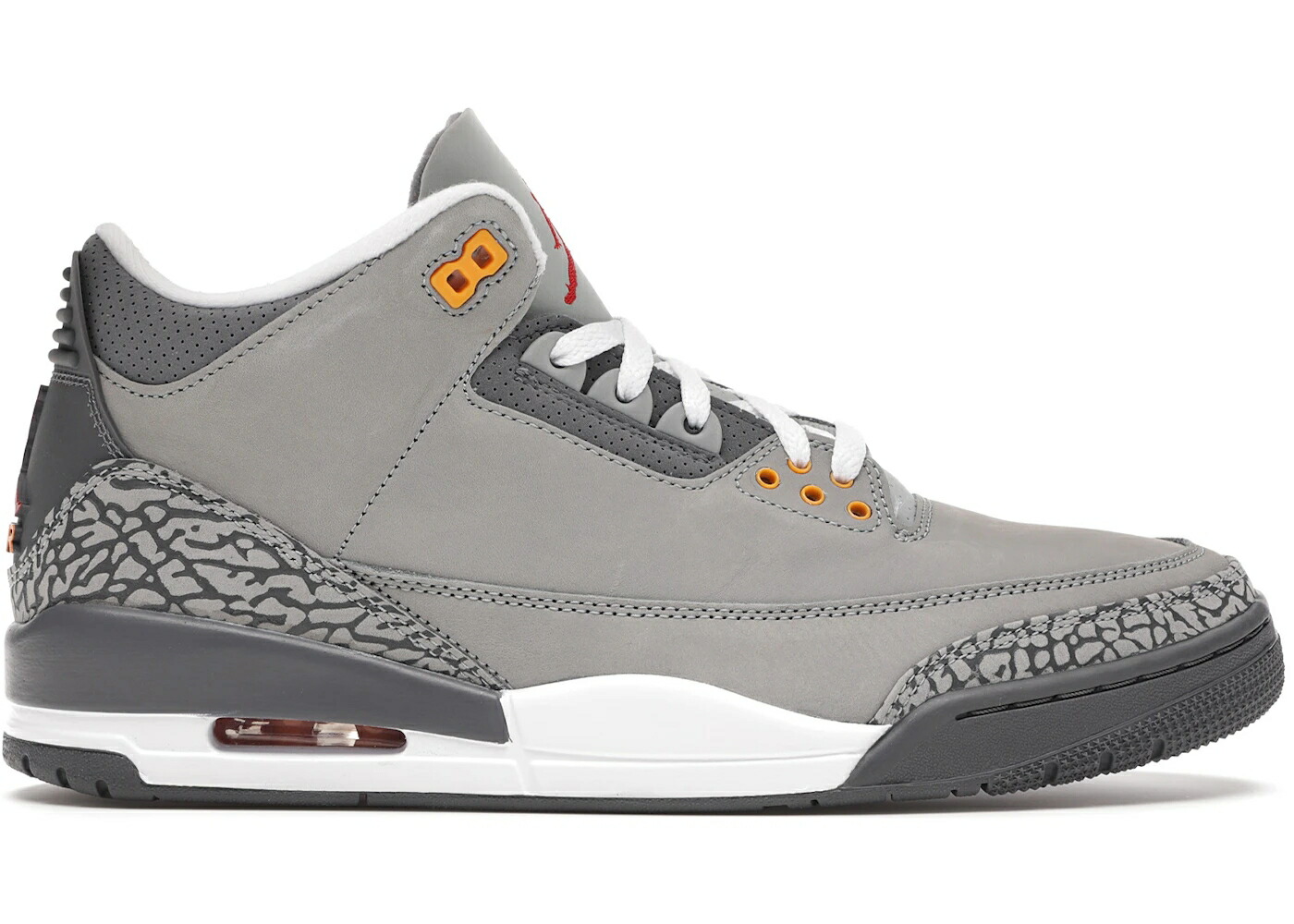 ナイキ ジョーダン クール 灰色 グレー 銀色 シルバー 橙 オレンジ スニーカー メンズ JORDAN 3 RETRO COOL GREY (2021) / SILVER LIGHT GRAPHITE ORANGE