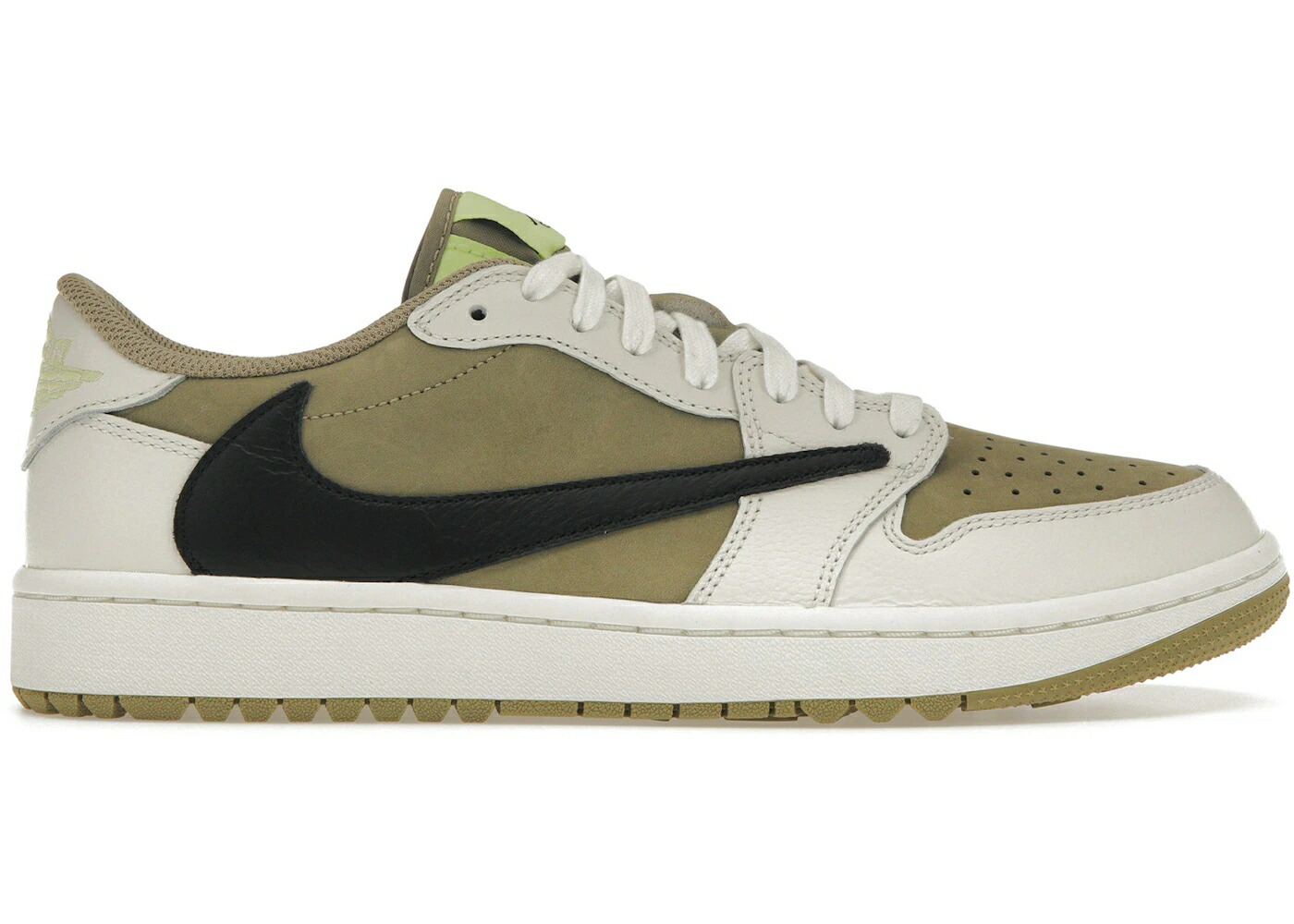 ナイキ ジョーダン ゴルフ オリーブ 黒色 ブラック トラヴィススコット スニーカー メンズ JORDAN 1 RETRO LOW GOLF TRAVIS SCOTT NEUTRAL OLIVE / NEUTRAL OLIVE BLACK SAIL LT