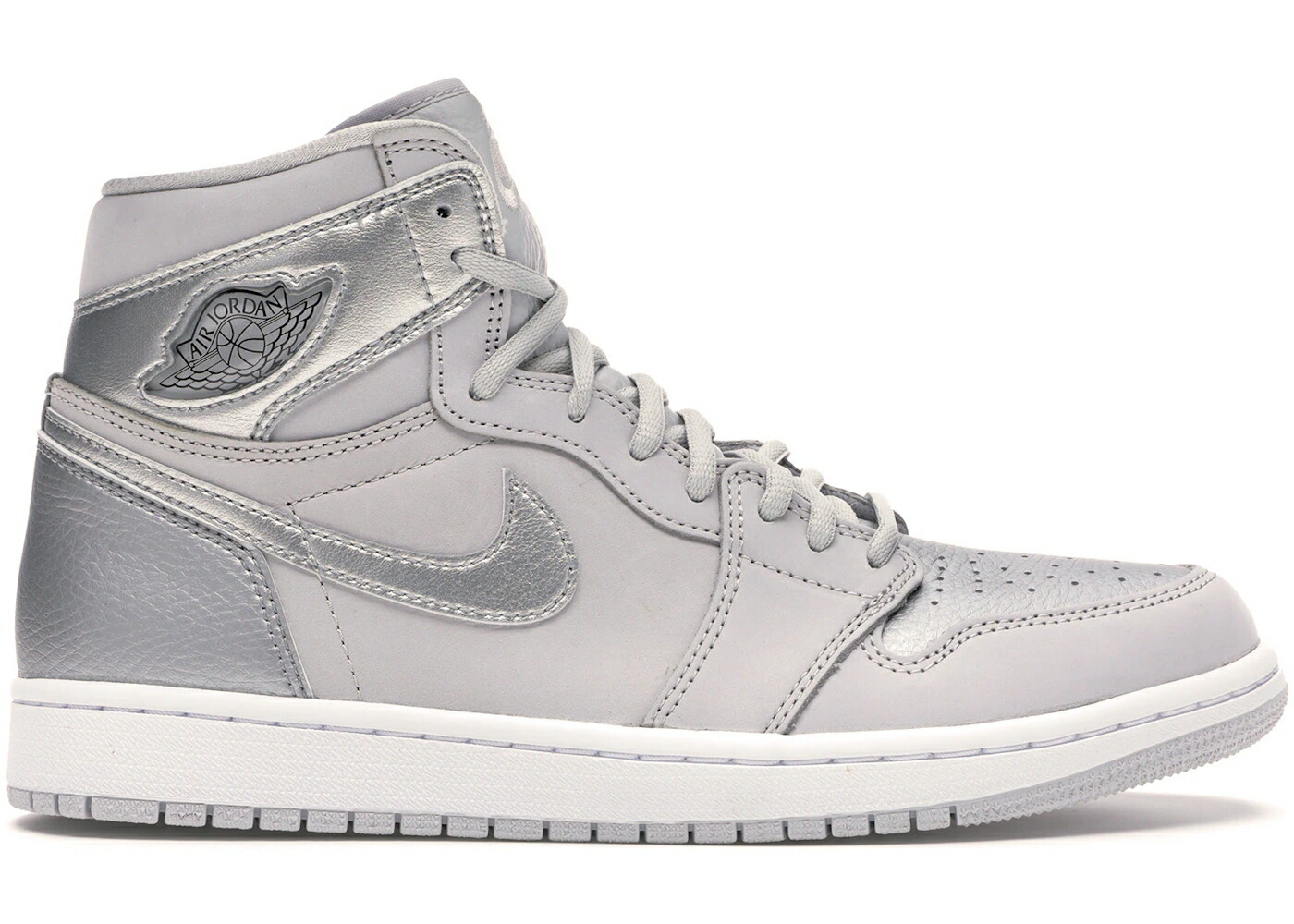 ナイキ ジョーダン ハイ 灰色 グレー 銀色 シルバー CO.JP スニーカー メンズ JORDAN 1 RETRO HIGH NEUTRAL GREY (2020) / NEUTRAL GREY METALLIC SILVER