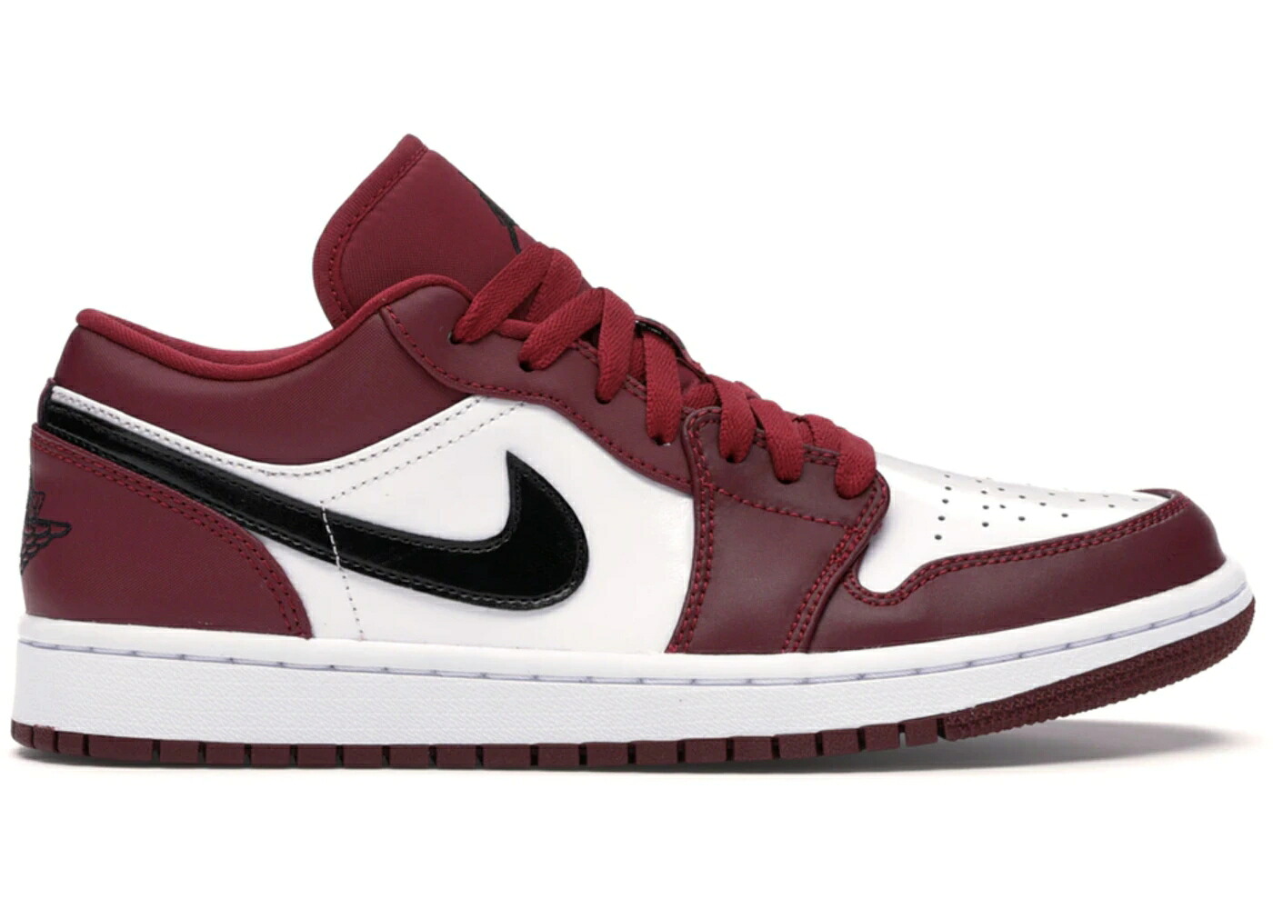 ナイキ ジョーダン 赤 レッド 黒色 ブラック 白色 ホワイト スニーカー メンズ JORDAN 1 LOW NOBLE RED / NOBLE RED BLACK WHITE NOBLE RED｜スニケス