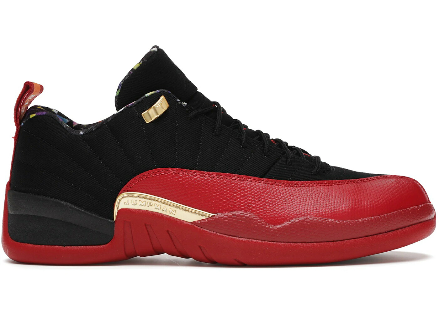 ナイキ ジョーダン 黒いこと 黒いこと ゴールド 赤 赤いこと スニーカー メンズ JORDAN 12 LOW SE SUPER BOWL LV / BLACK METALLIC GOLD VARSITY RED