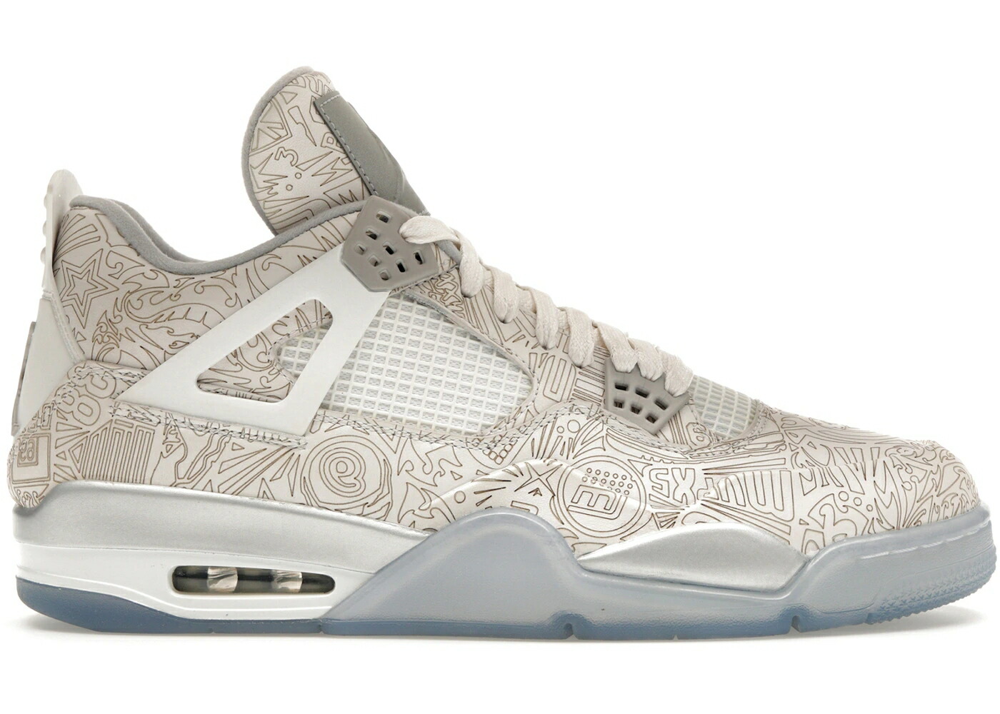 ナイキ ジョーダン レーザー 白色 ホワイト スニーカー メンズ JORDAN 4 RETRO 30TH ANNIVERSARY LASER / LASER WHITE CHROME METALLIC