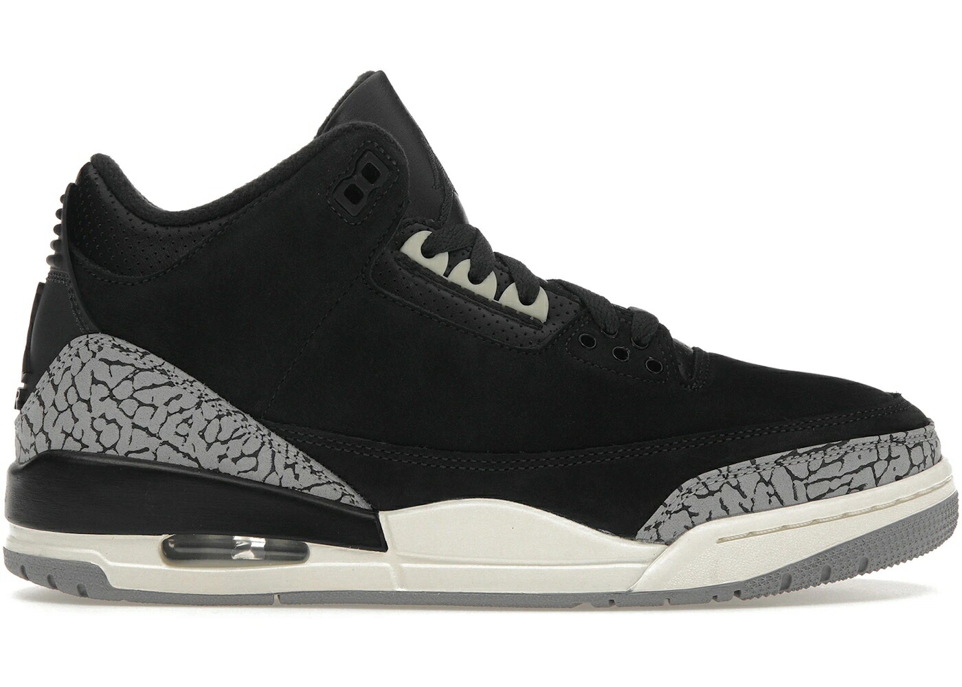 ナイキ ジョーダン 黒色 ブラック スニーカー レディース JORDAN 3 RETRO OFF NOIR / OFF NOIR BLACK COCONUT MILK