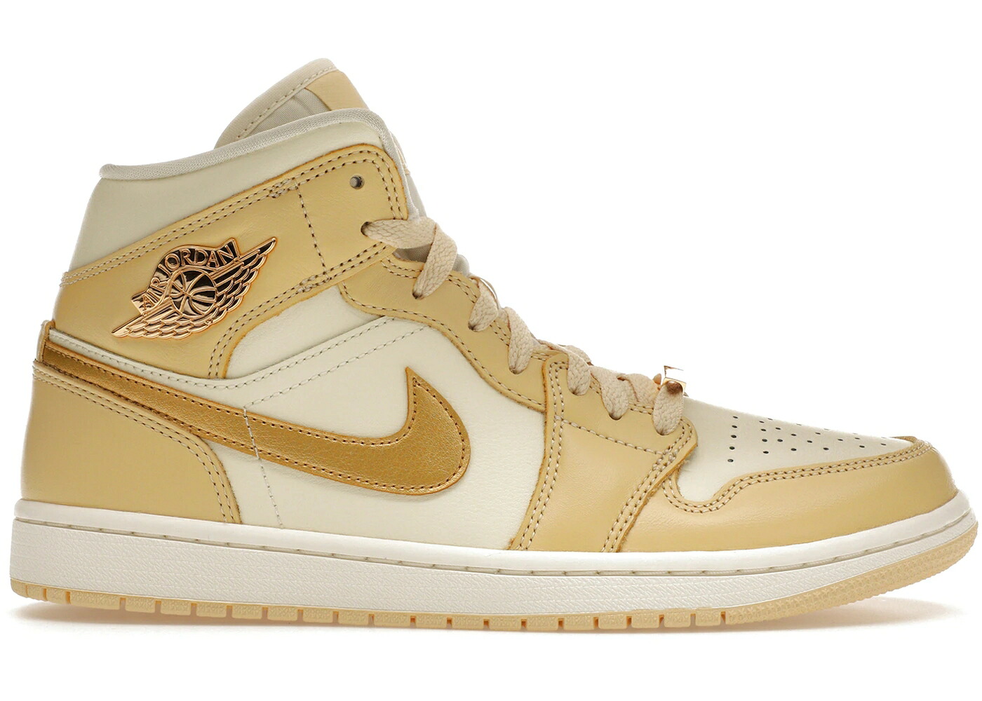 ナイキ ジョーダン ミッド ゴールド WOMEN\u0027S スニーカー レディース JORDAN 1 MID SE PALE VANILLA METALLIC GOLD (WOMEN\u0027S) / PALE VANILLA METALLIC GOLD