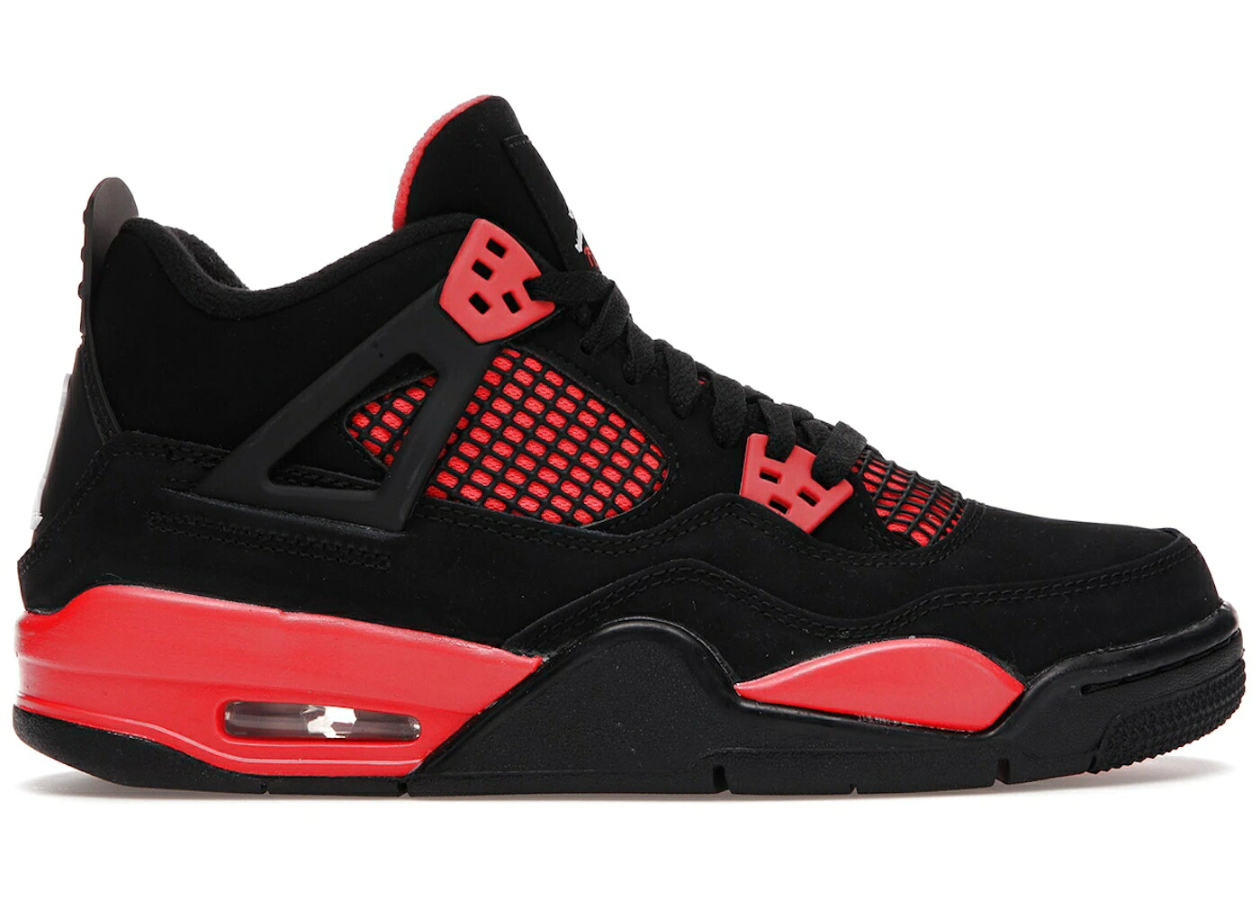 ナイキ ジョーダン 赤 レッド サンダー 黒色 ブラック ジュニア キッズ JORDAN 4 RETRO RED THUNDER (GS) / BLACK MULTI COLOR MULTI COLOR ベビー マタニティ スニーカー｜スニケス