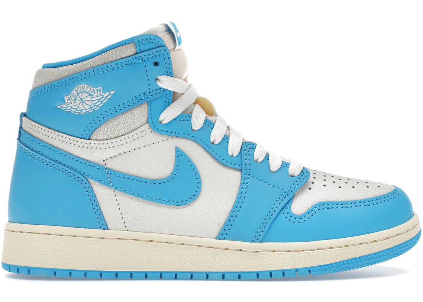 ナイキ ジョーダン ハイ 青色 ブルー ジュニア キッズ JORDAN 1 RETRO HIGH OG UNC REIMAGINED (GS) / DARK POWDER BLUE DARK POWDER ベビー マタニティ スニーカー｜スニケス 53,400円