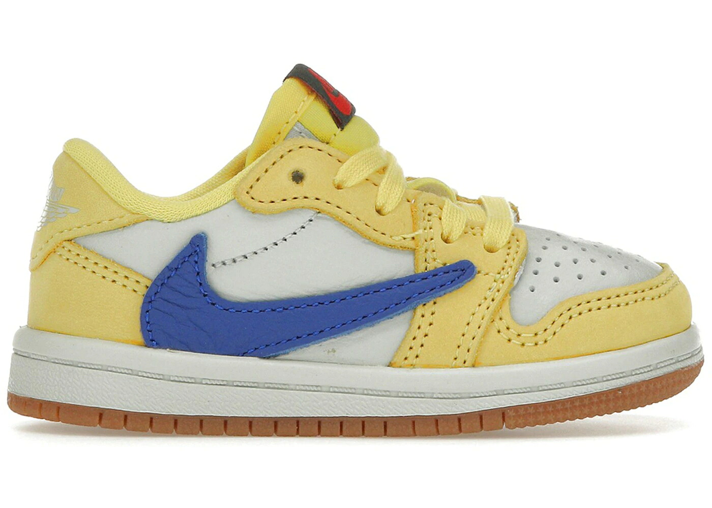 ナイキ ジョーダン 青味 青味 しろがね色 しろがね色 トラヴィススコット 御坊っちゃん キッズ JORDAN 1 RETRO LOW OG SP TRAVIS SCOTT CANARY (TD) / CANARY RACER BLUE LIGHT SILVER