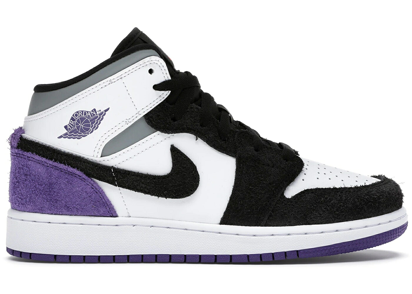 ナイキ ジョーダン ミッド 紫 パープル 白いこと 白いこと 黒いこと 黒いこと 御坊っちゃん キッズ JORDAN 1 MID SE PURPLE (GS) / WHITE BLACK LIGHT SOLAR FLARE もの言う花 マタニティ スニーカー