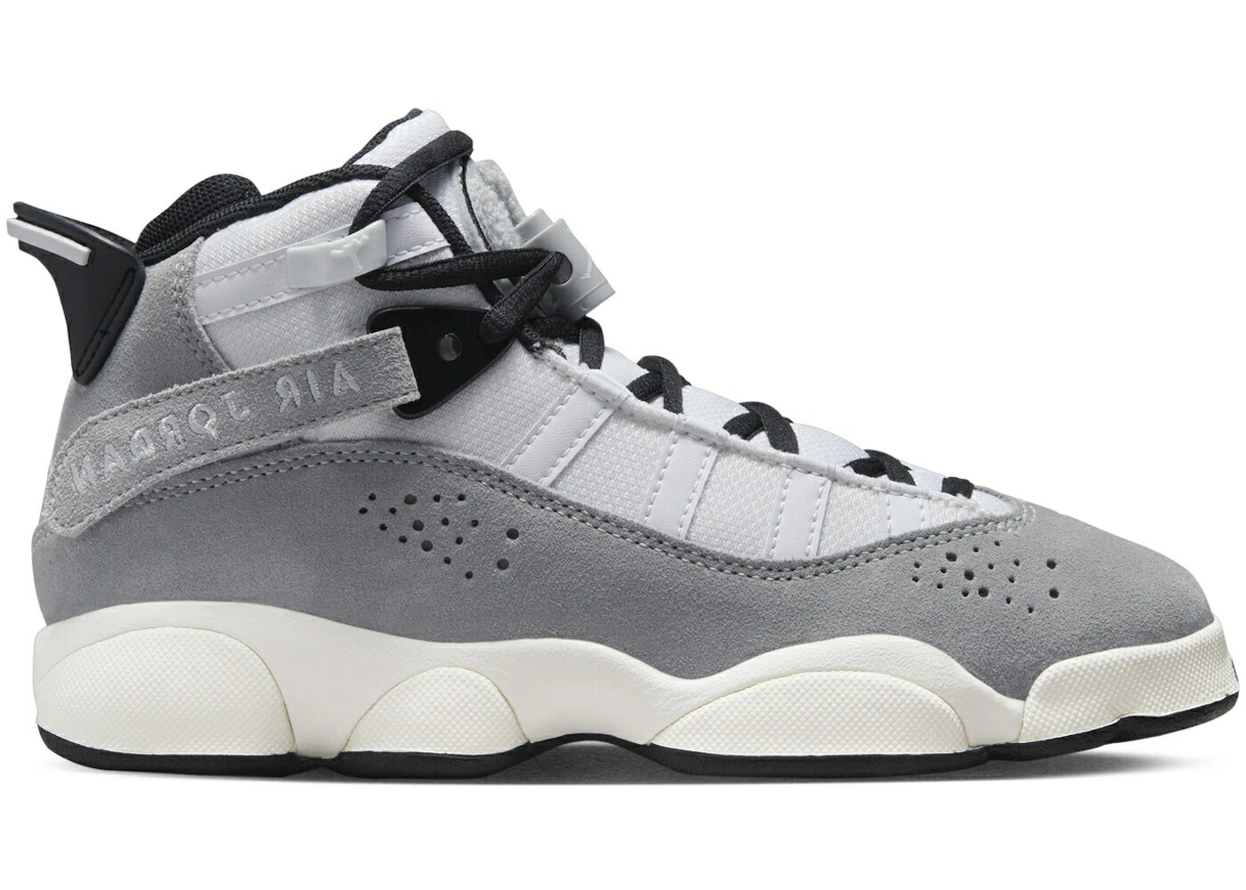 ナイキ ジョーダン リング 灰色 グレー 黒色 ブラック 白色 ホワイト ジュニア キッズ JORDAN 6 RINGS LIGHT SMOKE GREY BLACK SAIL WHITE (GS) / LIGHT SMOKE GREY BLACK SAIL ベビー マタニティ スニーカー