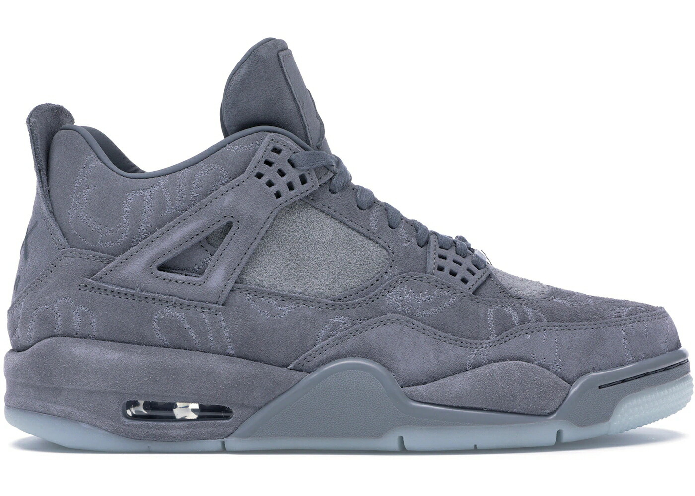 ナイキ ジョーダン 冷やりとした 薄墨色 薄墨色 白いこと 白いこと スニーカー メンズ JORDAN 4 RETRO KAWS / COOL GREY WHITE
