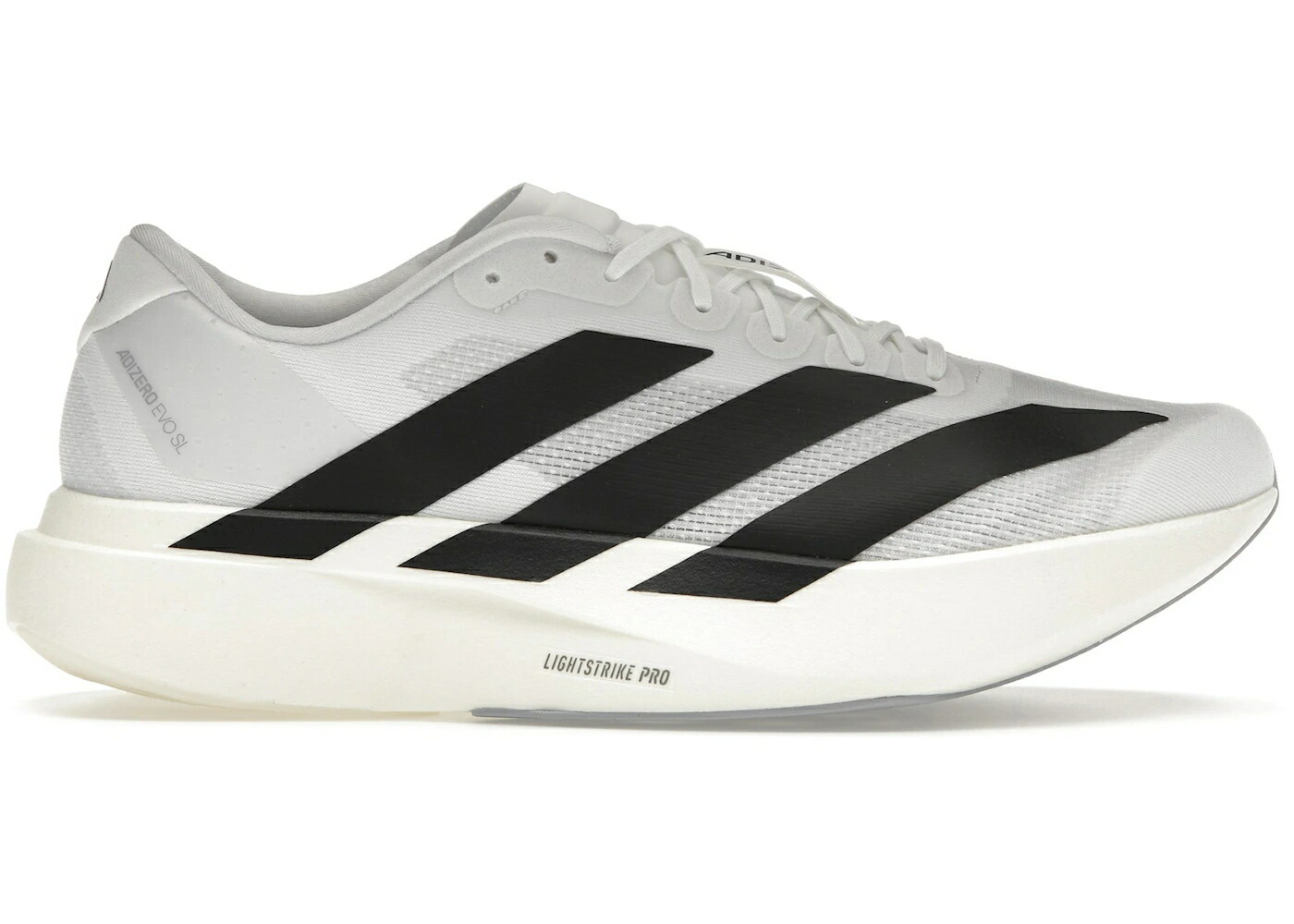 アディダス アディゼロ 白色 ホワイト 黒色 ブラック コア スニーカー メンズ ADIDAS ADIZERO EVO SL WHITE BLACK / CLOUD WHITE CORE BLACK CLOUD