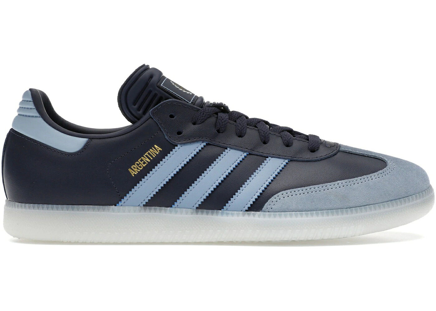 アディダス サンバ 影ぼうし 影ぼうし 紺色 米国海軍 天の原 ゴールド スニーカー メンズ ADIDAS SAMBA INDOOR ARGENTINE FOOTBALL ASSOCIATION AWAY KIT / SHADOW NAVY AMBIENT SKY GOLD