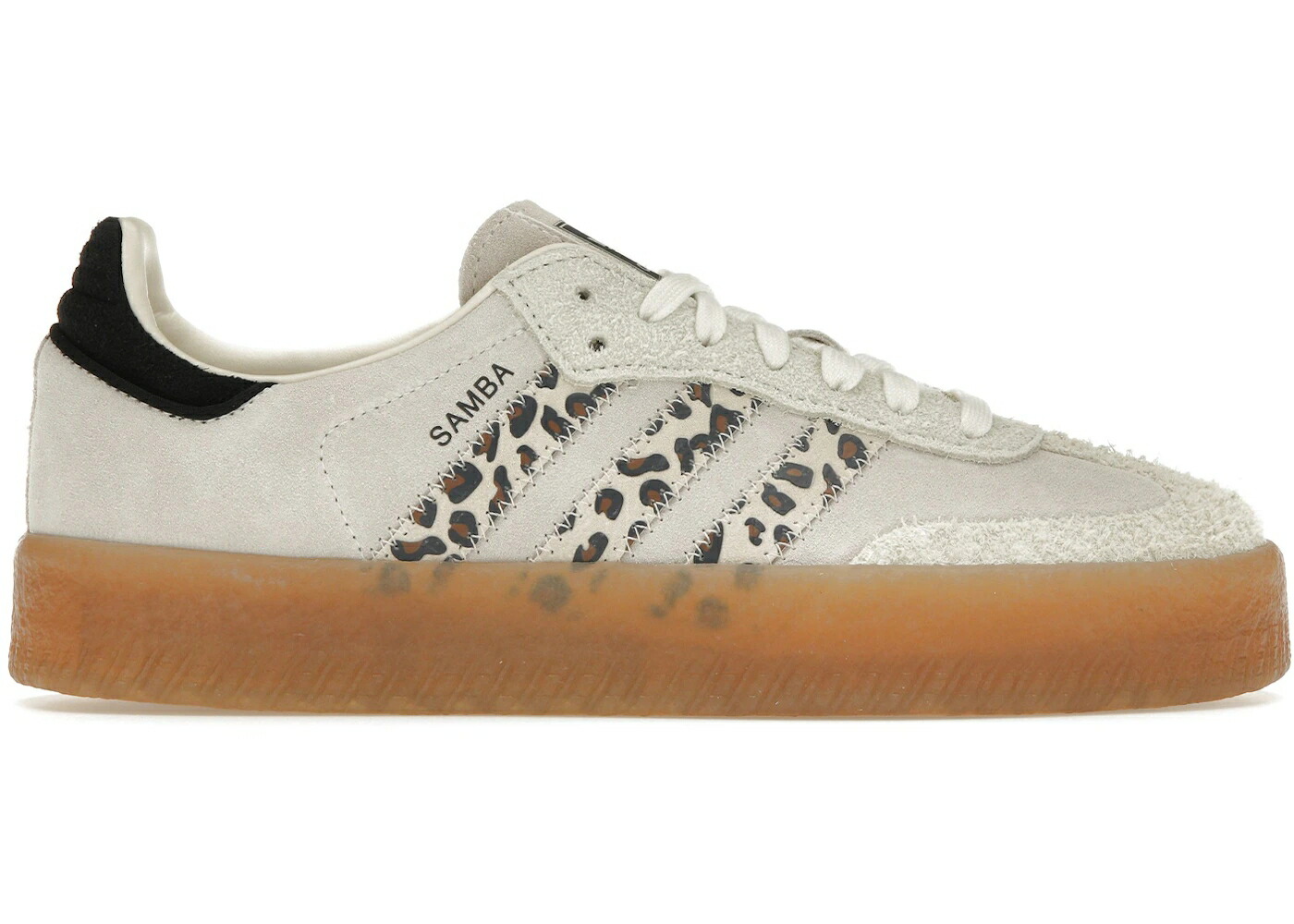 アディダス ヒョウ柄 レオパード 白色 ホワイト クリーム コア 黒色 ブラック WOMEN スニーカー レディース ADIDAS SAMBAE LEOPARD OFF WHITE (WOMEN) / OFF WHITE CREAM WHITE CORE BLACK