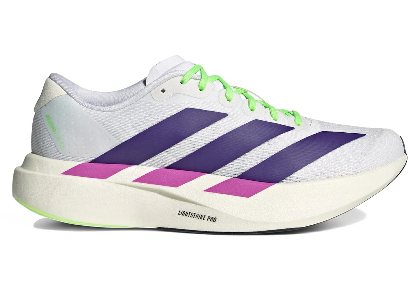 アディダス アディゼロ 白色 ホワイト 紫 パープル WOMEN'S スニーカー レディース ADIDAS ADIZERO EVO SL WHITE COLLEGIATE PURPLE (WOMEN'S) / CLOUD WHITE COLLEGIATE PURPLE