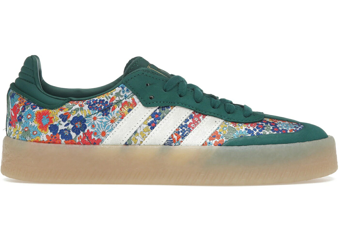 アディダス 緑 緑であること 天の原 白いこと 白いこと WOMEN\u0027S スニーカー レディース ADIDAS SAMBAE LIBERTY LONDON COLLEGIATE GREEN (WOMEN\u0027S) / CLEAR SKY CLOUD WHITE GUM