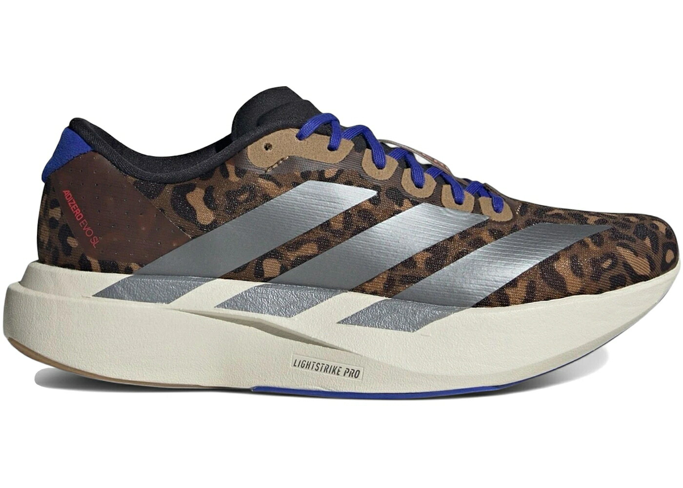 アディダス アディゼロ ヒョウ柄 レオパード 茶色 ブラウン WOMEN スニーカー レディース ADIDAS ADIZERO EVO SL LEOPARD PRINT (WOMEN) / PRELOVED BROWN IRON METALLIC