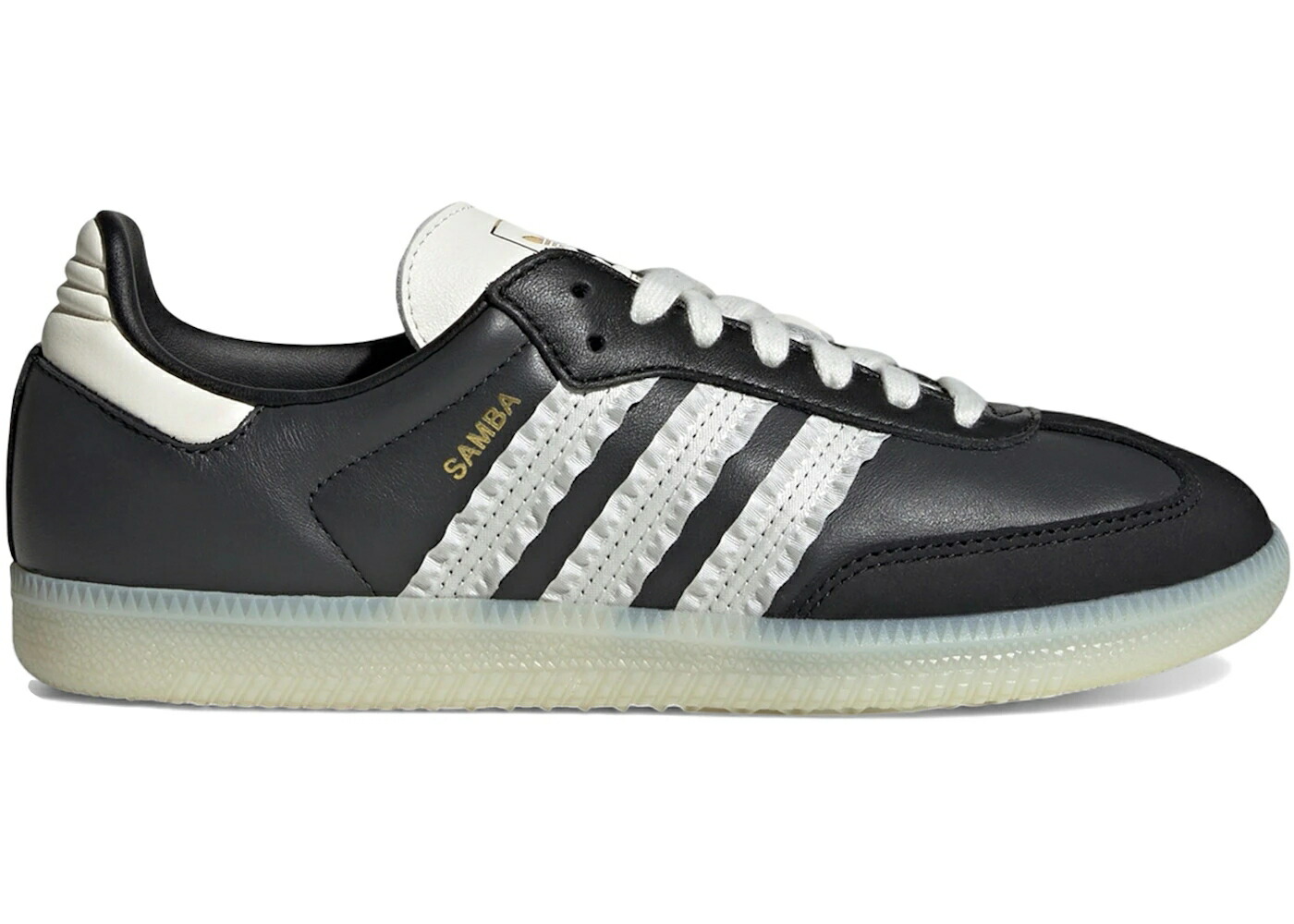 アディダス サンバ 黒色 ブラック 白色 ホワイト カーボン コア WOMEN'S スニーカー レディース ADIDAS SAMBA RUFFLE STRIPES PACK BLACK OFF WHITE (WOMEN'S) / CARBON OFF WHITE CORE BLACK