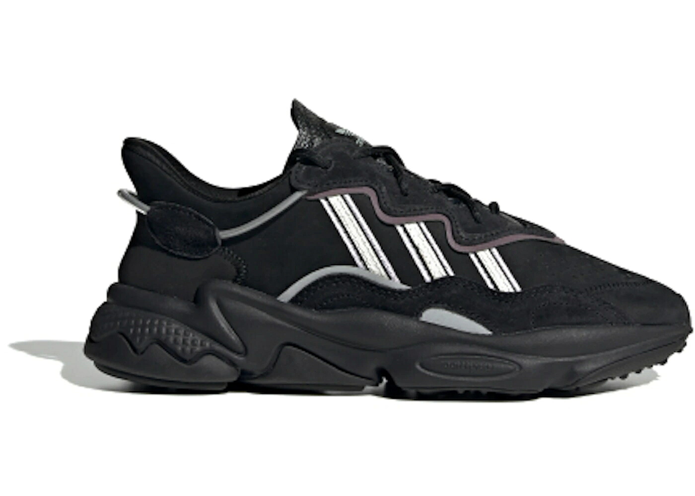 アディダス コア 黒色 ブラック レガシー 紫 パープル 白色 ホワイト WOMEN'S スニーカー レディース ADIDAS OZWEEGO CORE BLACK LEGACY PURPLE (WOMEN'S) / CORE BLACK OFF WHITE LEGACY｜スニケス