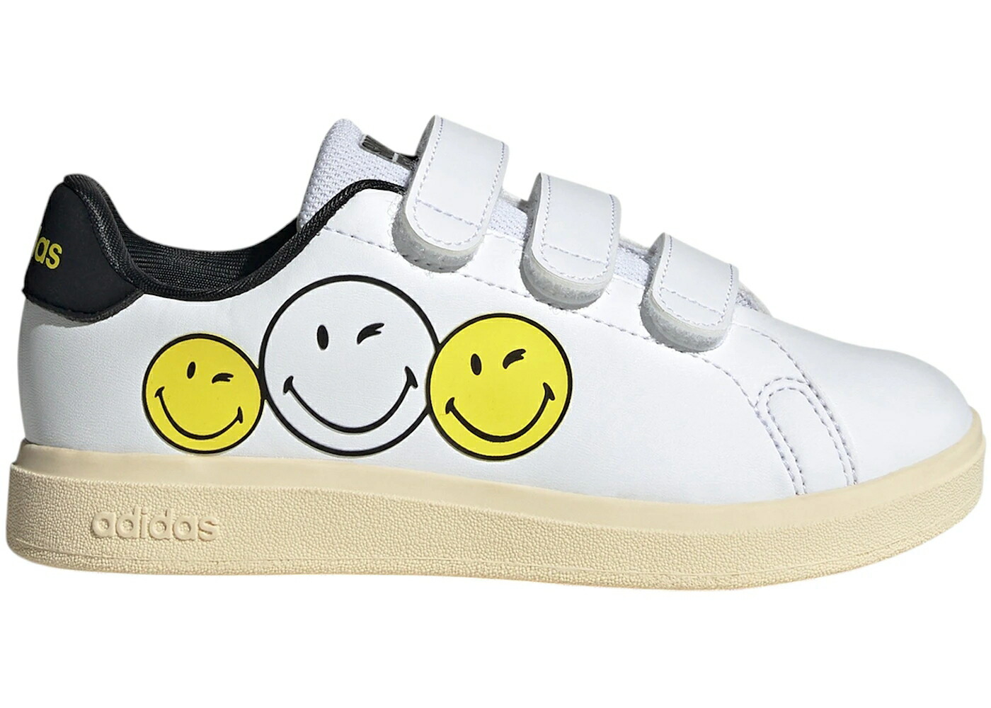 アディダス 白色 ホワイト 黄色 イエロー コア 黒色 ブラック 2.0 ジュニア キッズ ADIDAS ADVANTAGE CLOUD WHITE BRIGHT YELLOW CORE BLACK (PS) / CLOUD WHITE BRIGHT YELLOW CORE ベビー マタニティ スニーカー