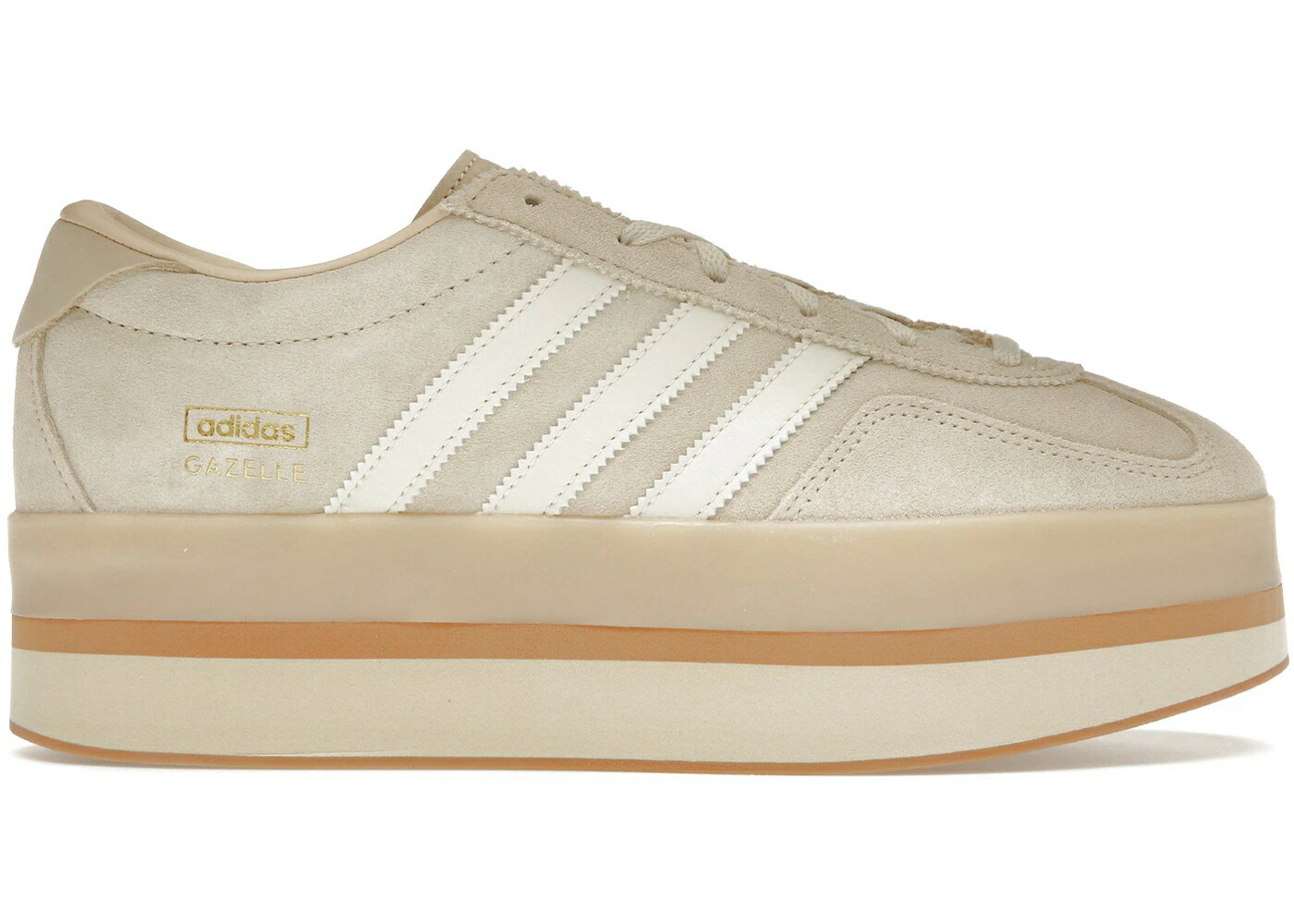 アディダス ガゼル 砂色 サンド クリーム 白色 ホワイト WOMEN スニーカー レディース ADIDAS GAZELLE STACK SAND STRATA (WOMEN) / SAND STRATA GUM CREAM WHITE