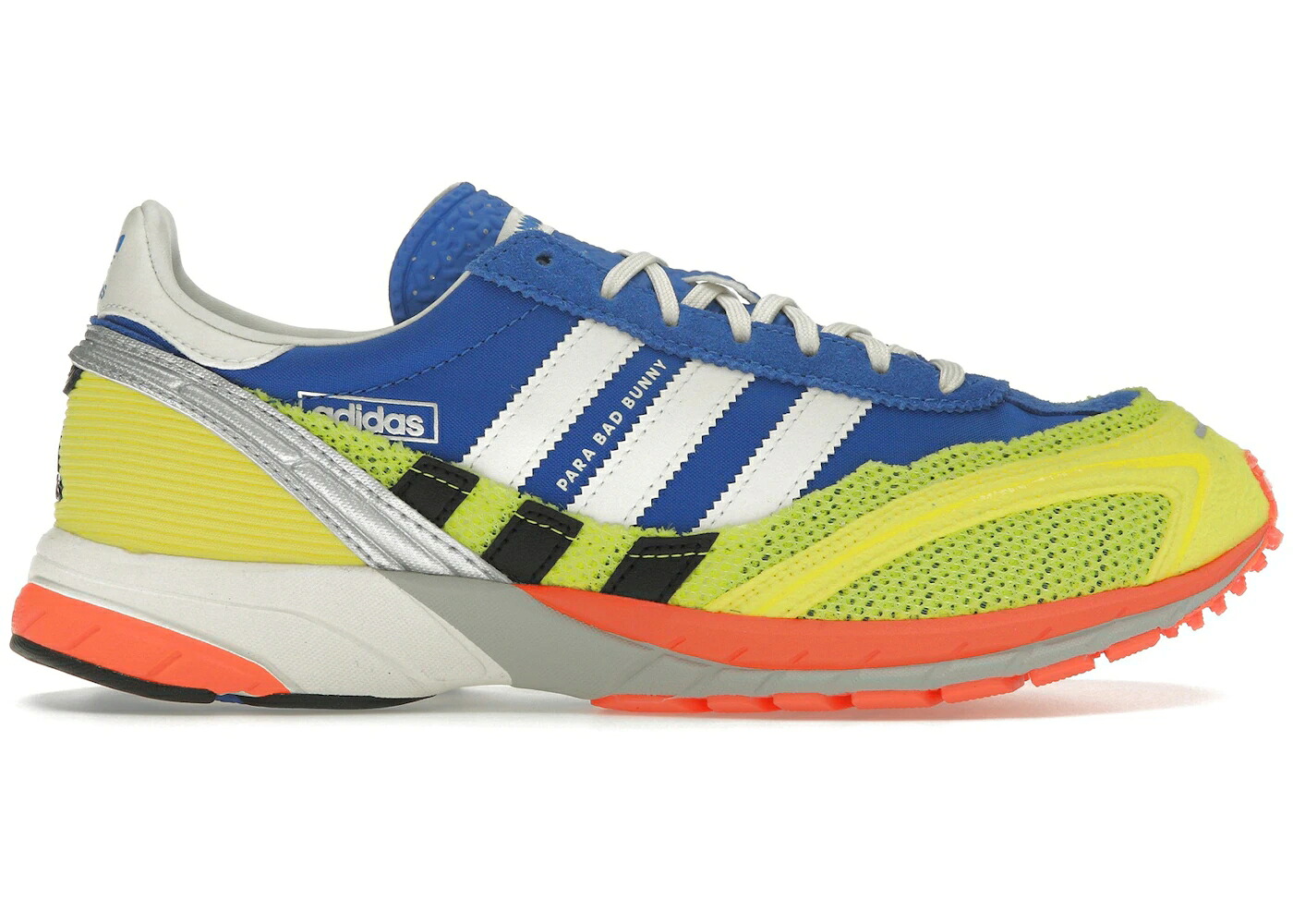 アディダス アディゼロ 青色 ブルー コア 白色 ホワイト ショック 黄色 イエロー スニーカー メンズ ADIDAS ADIZERO SL 72 BAD BUNNY BLUE / BLUE CORE WHITE SHOCK YELLOW