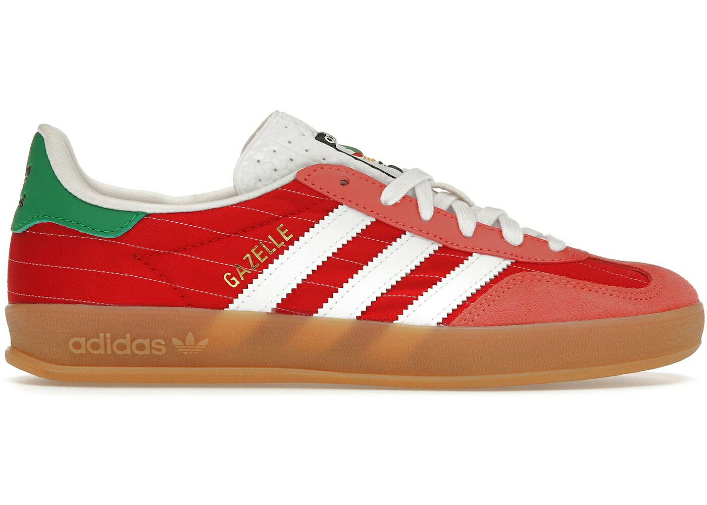 アディダス ガゼル 国際オリンピック競技大会 白いこと 白いこと スニーカー メンズ ADIDAS GAZELLE INDOOR OLYMPIC PACK BETTER SCARLET / BETTER SCARLET WHITE GUM