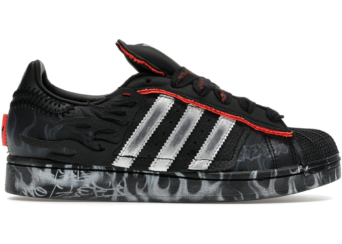 アディダス スーパースター コア 黒色 ブラック 銀色 シルバー スニーカー メンズ ADIDAS SUPERSTAR HELLSTAR / CORE BLACK SILVER METALLIC SEMI