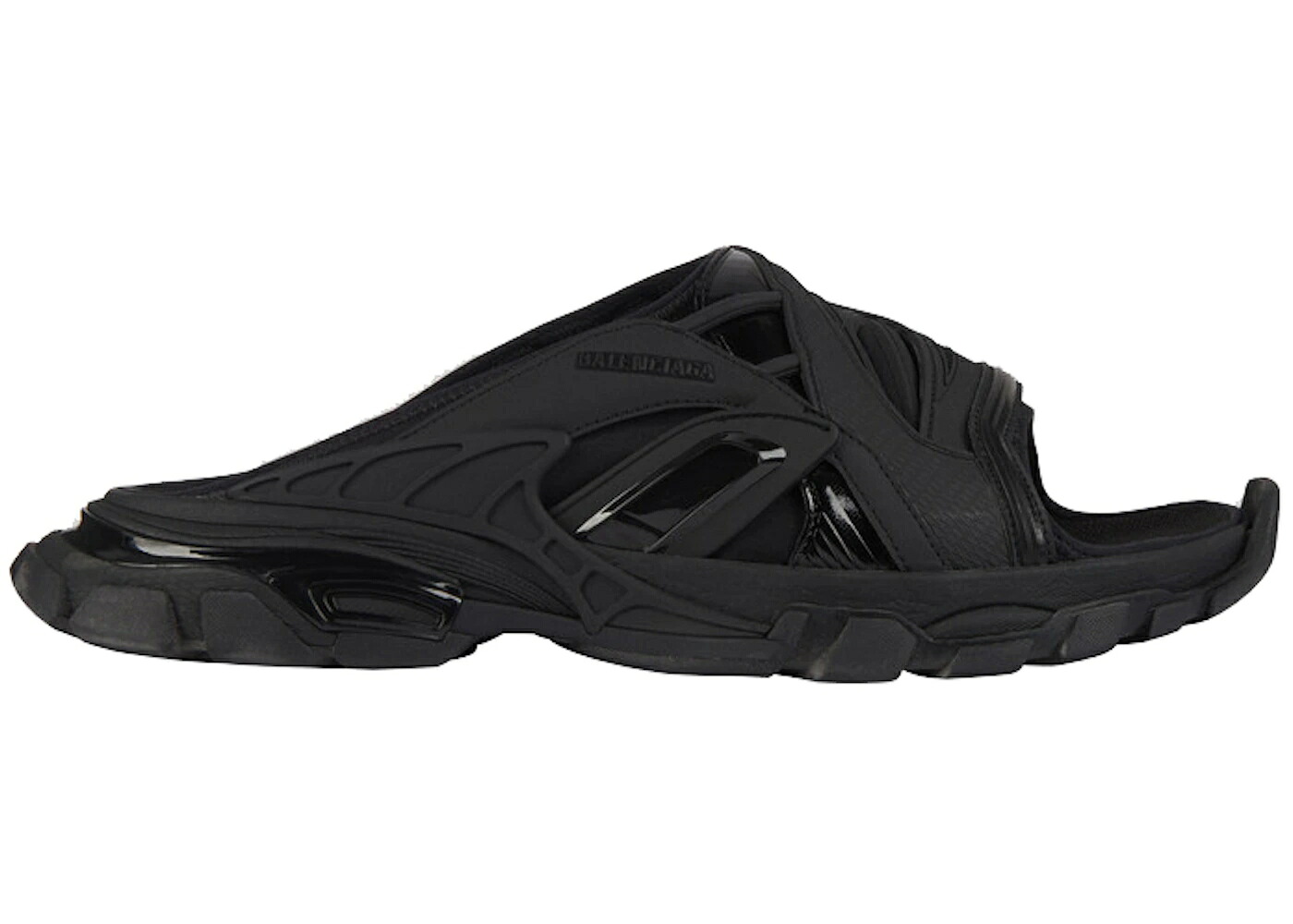 バレンシアガ 貨物自動車 サンダル 黒いこと 黒いこと スニーカー メンズ BALENCIAGA TRACK SLIDE BLACK /